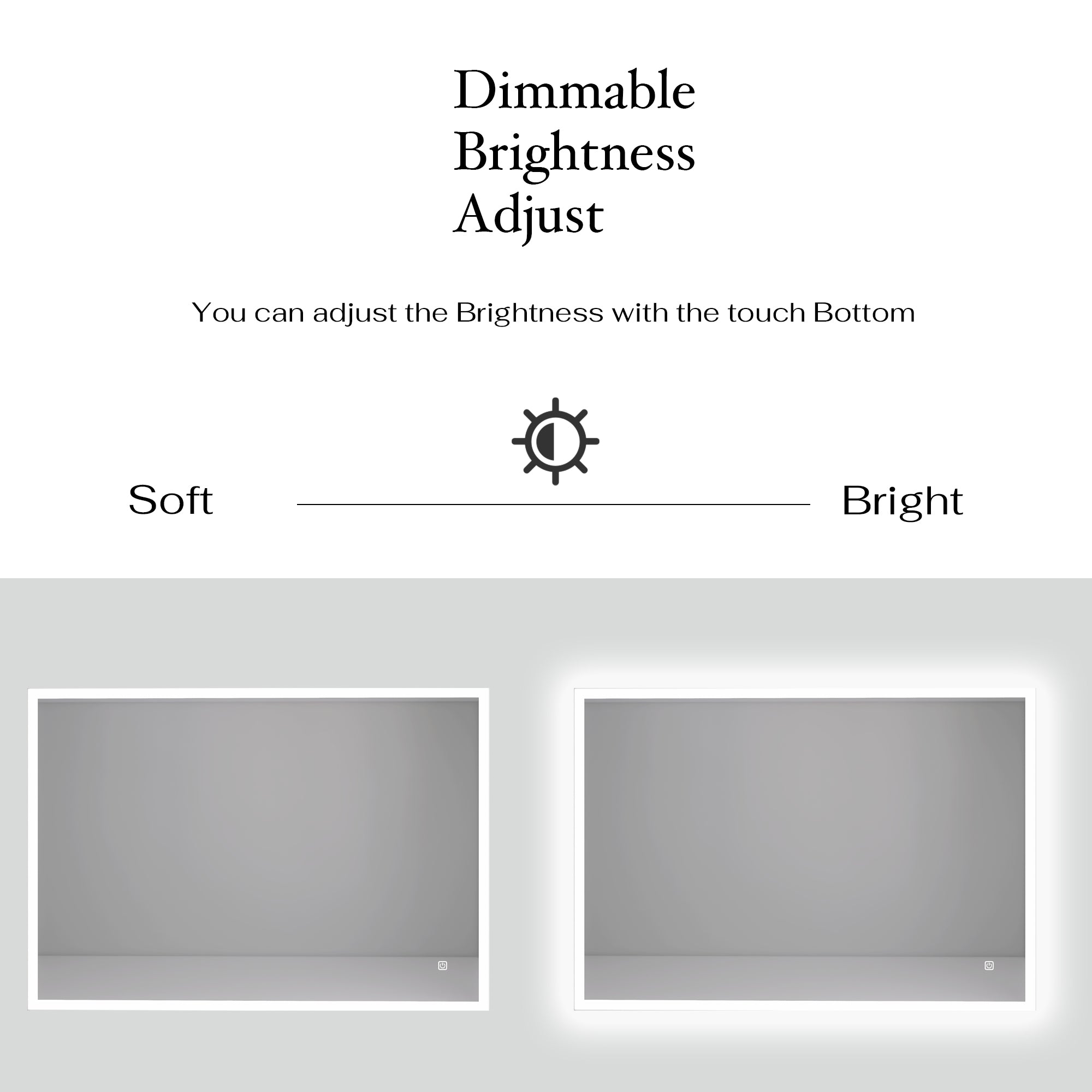 3041Rectangular Frameless Wall-Mount Anti-Fog LED Light Bathroom Vanity Mirror