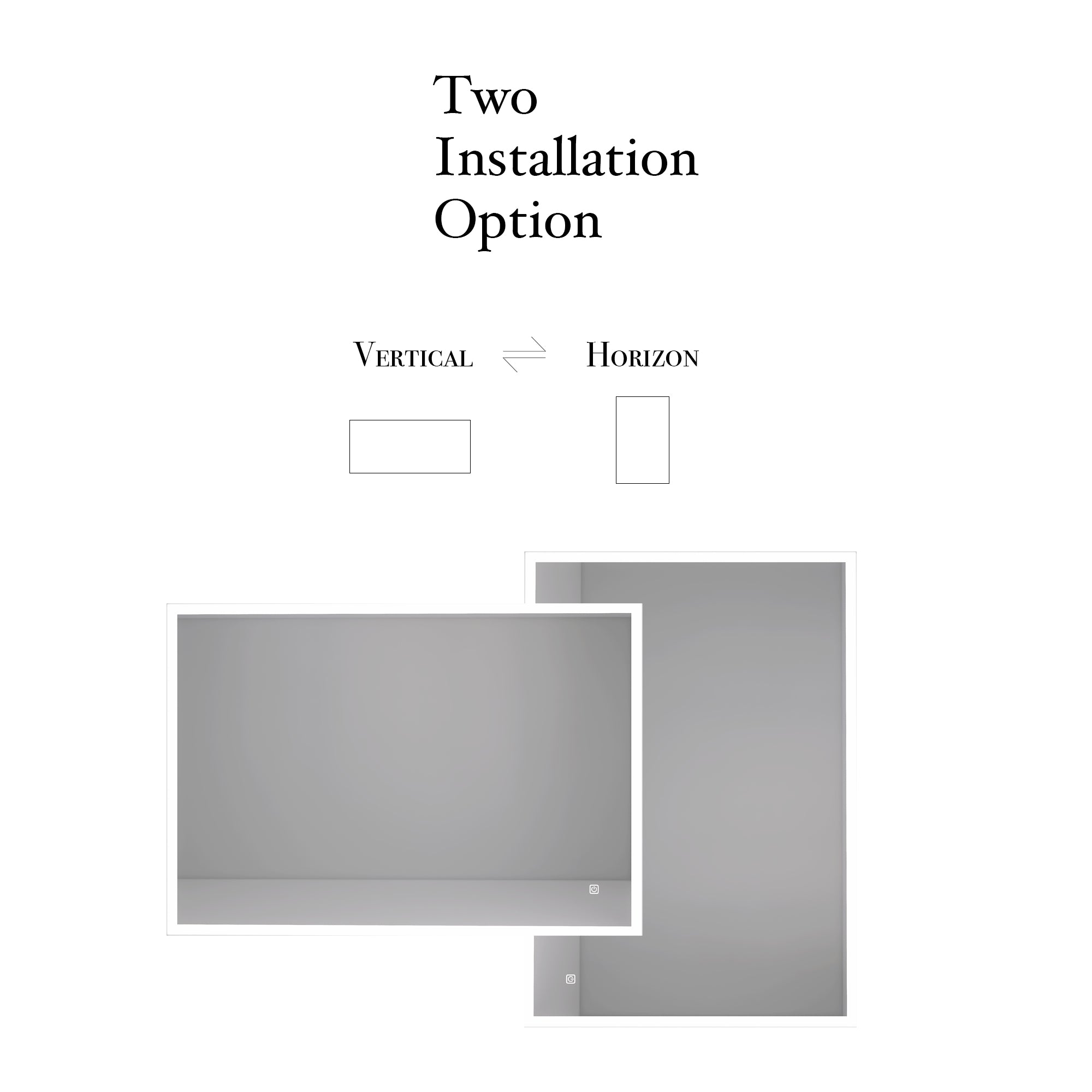3041Rectangular Frameless Wall-Mount Anti-Fog LED Light Bathroom Vanity Mirror