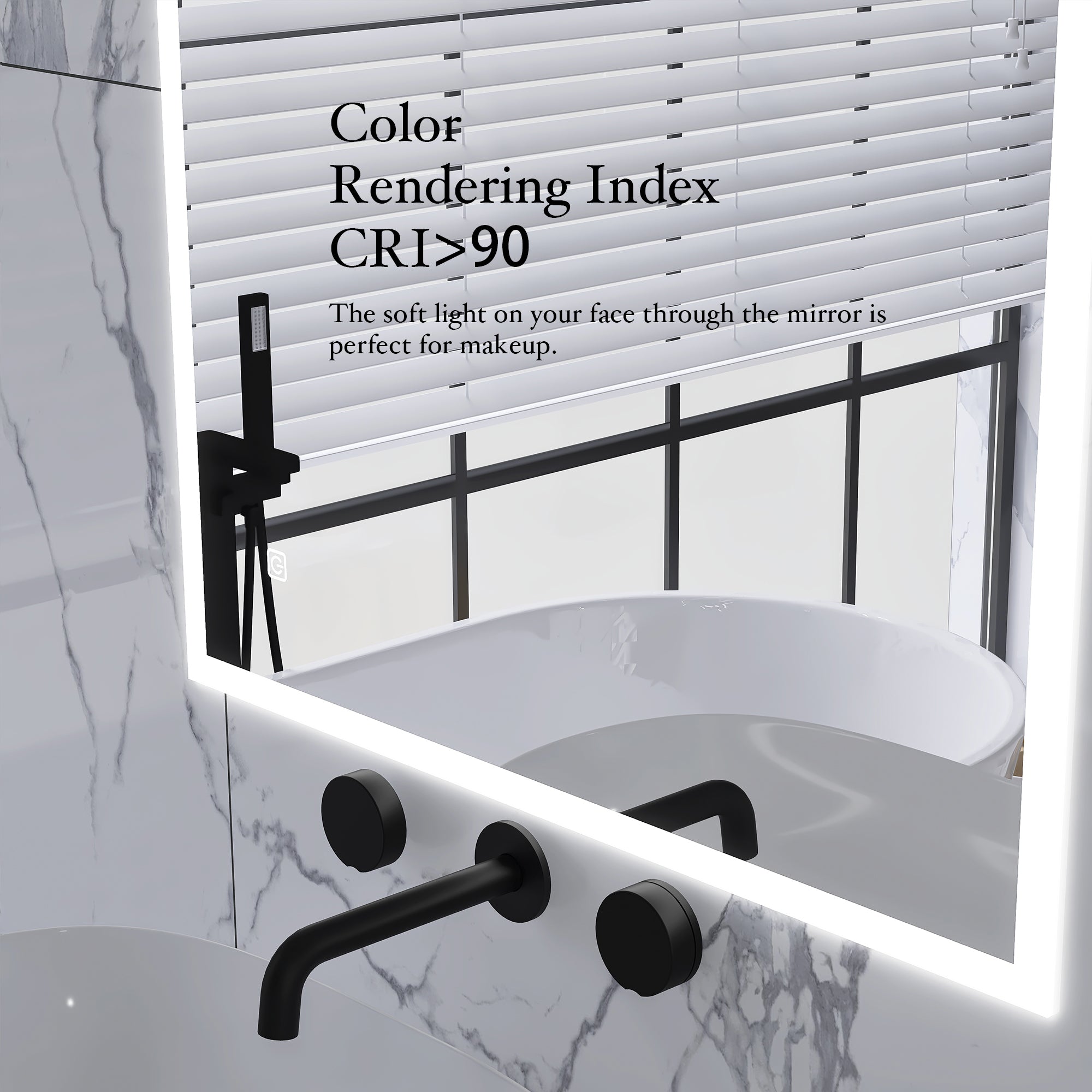 3041Rectangular Frameless Wall-Mount Anti-Fog LED Light Bathroom Vanity Mirror
