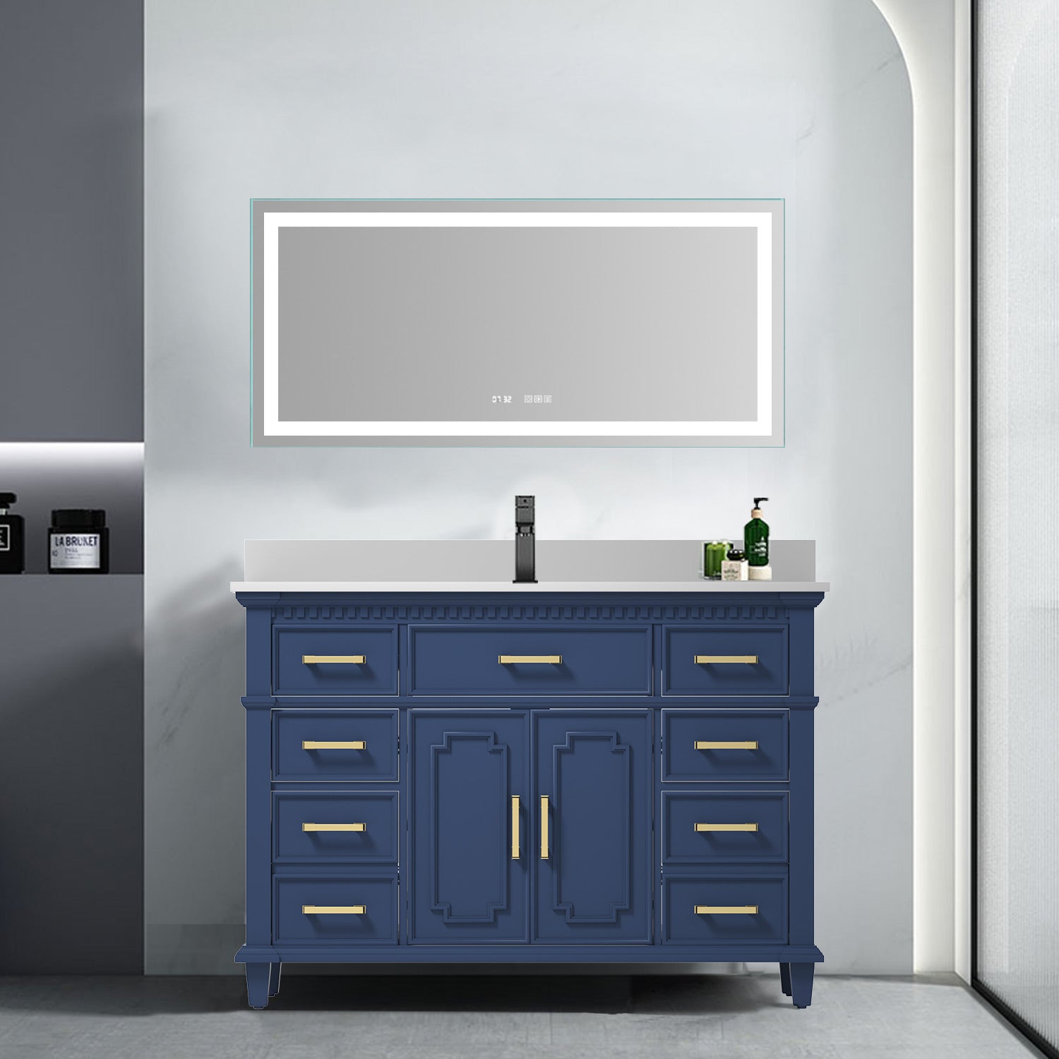 48" Freestanding Bathroom Singel Vanity Set