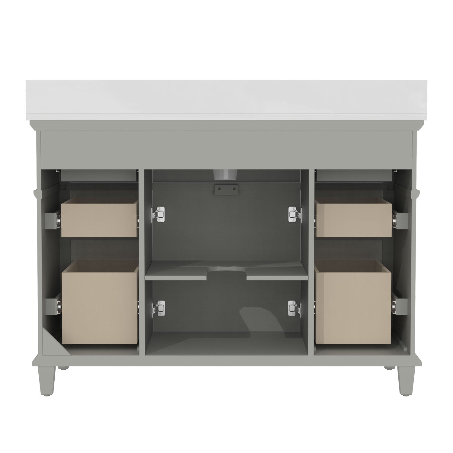 48" Freestanding Bathroom Singel Vanity Set