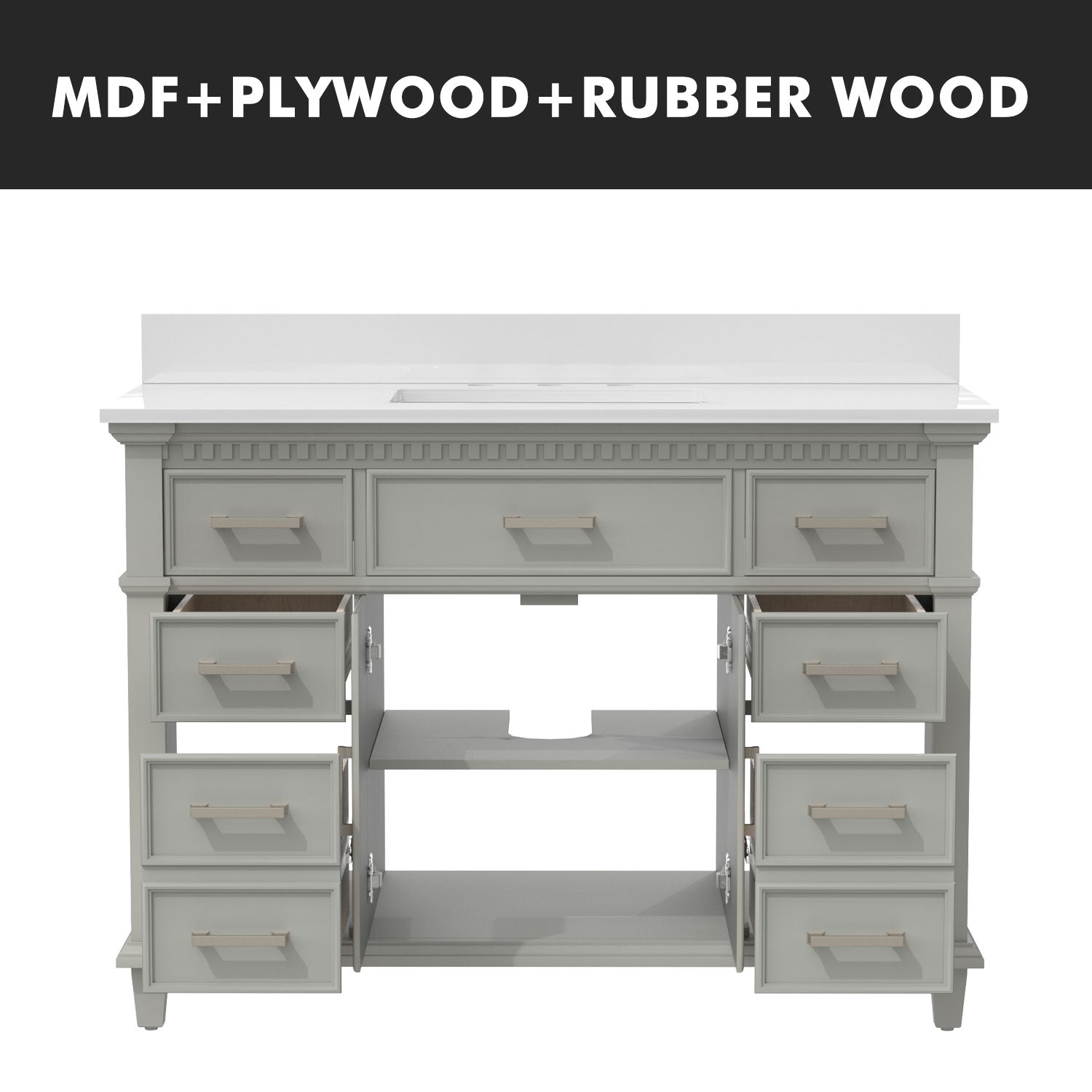 48" Freestanding Bathroom Singel Vanity Set