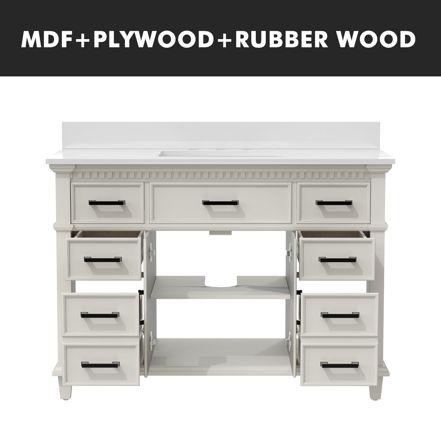 48" Freestanding Bathroom Singel Vanity Set