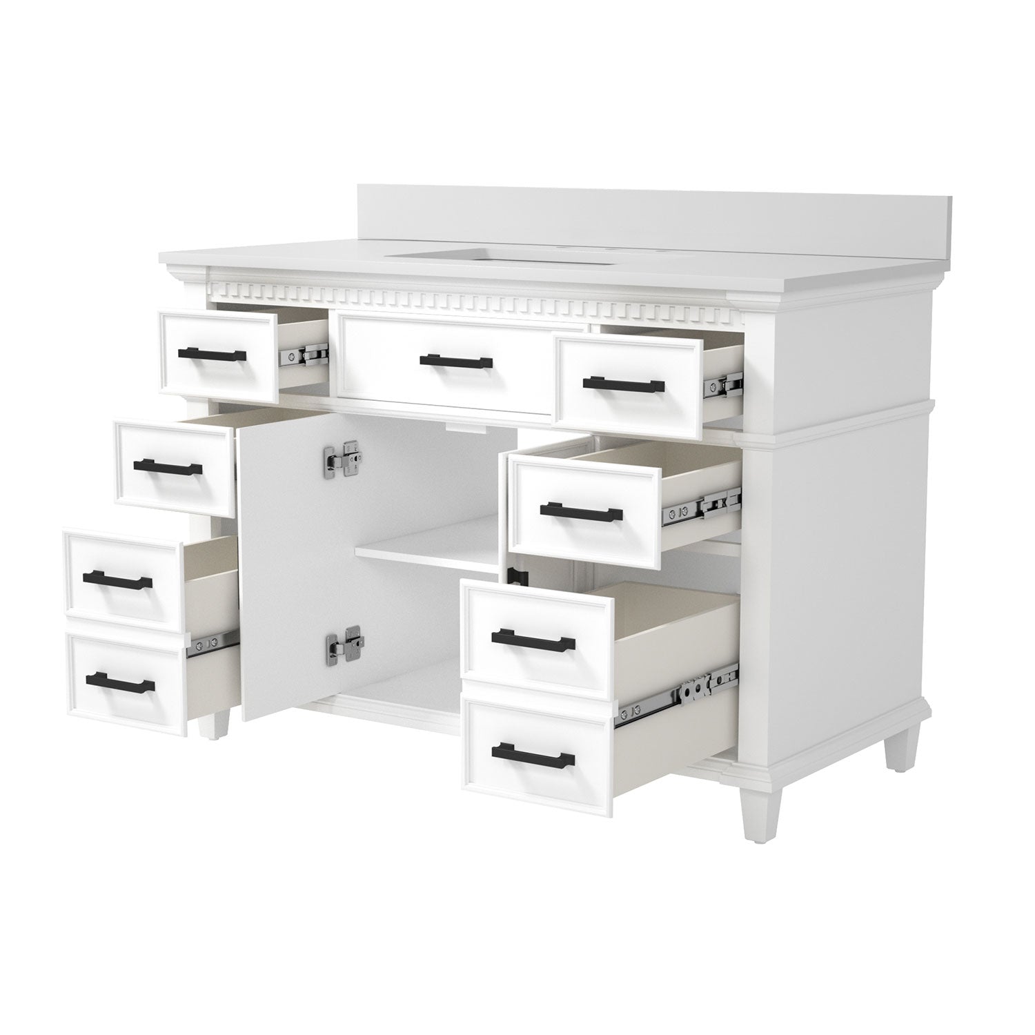48" Freestanding Bathroom Singel Vanity Set