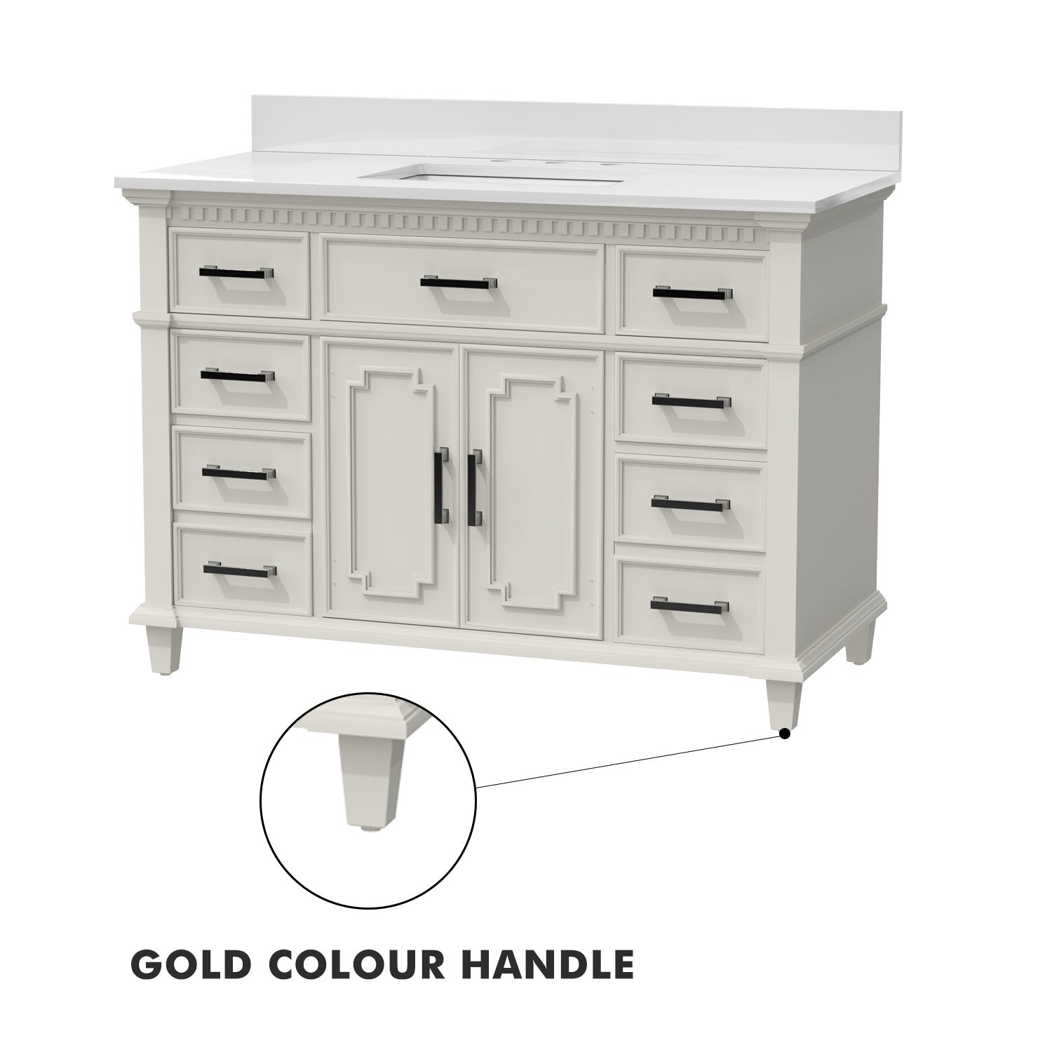 48" Freestanding Bathroom Singel Vanity Set