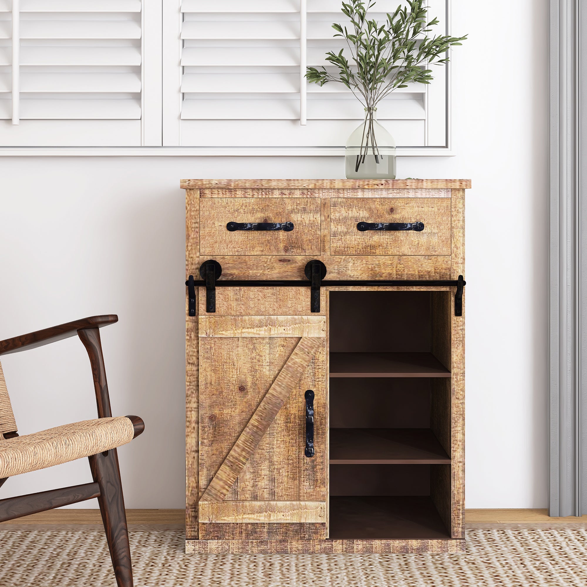 32" Tall 1- Door Accent Cabinet