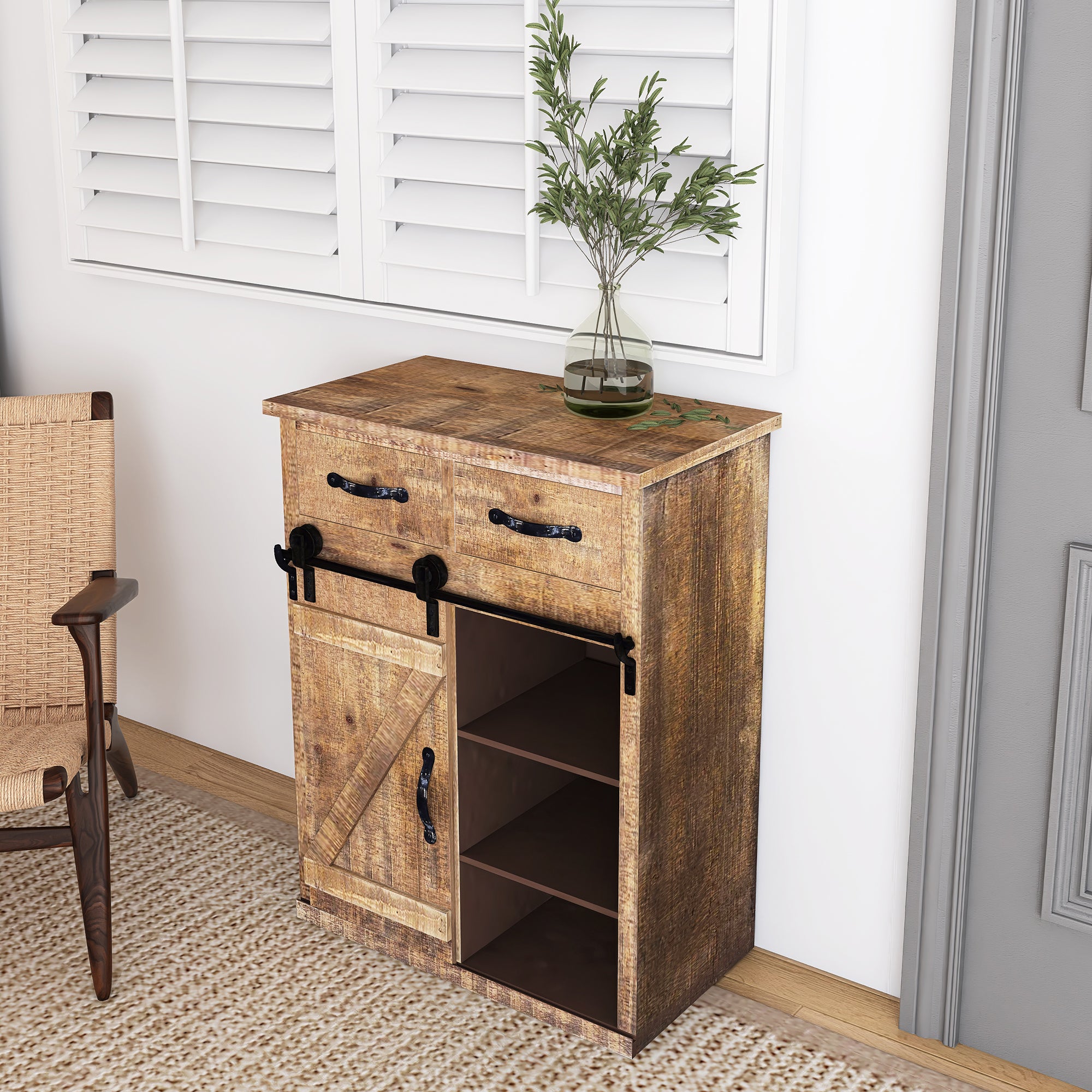 32" Tall 1- Door Accent Cabinet