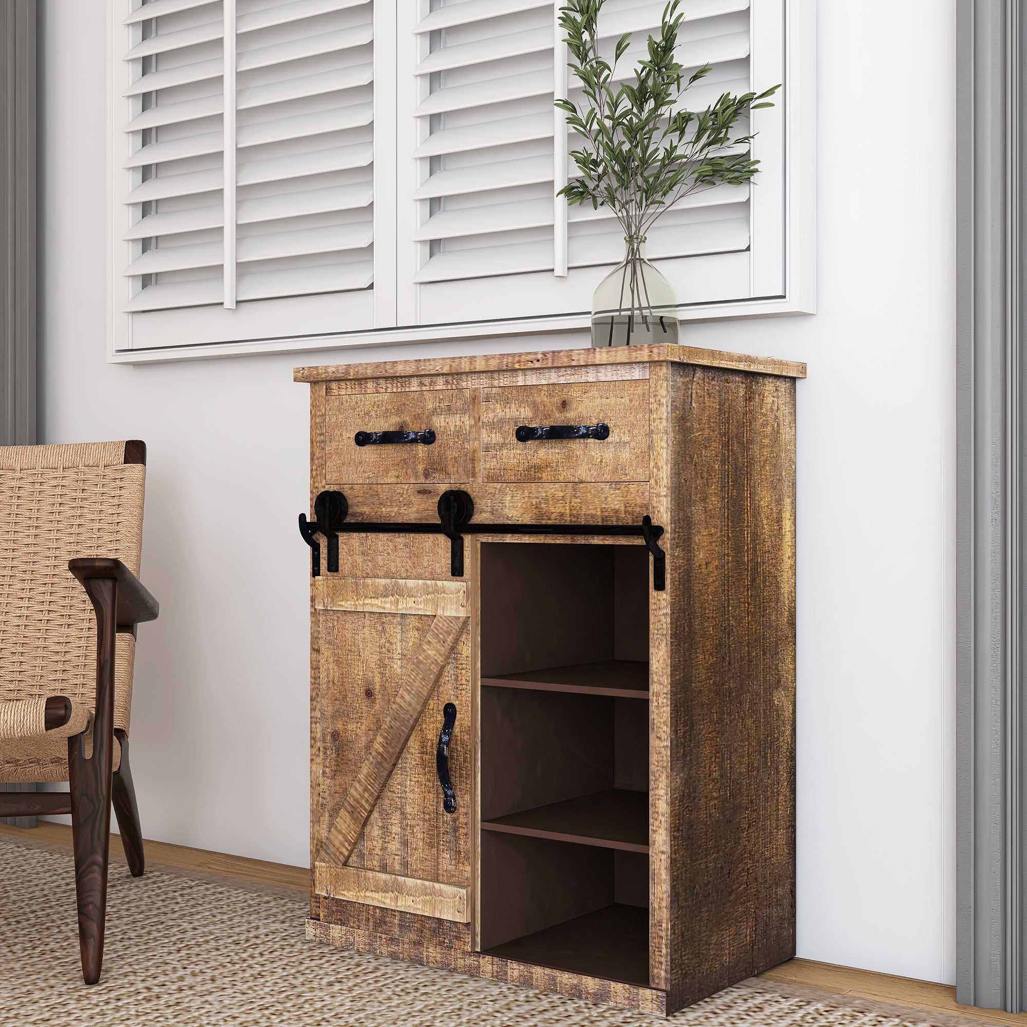 32" Tall 1- Door Accent Cabinet