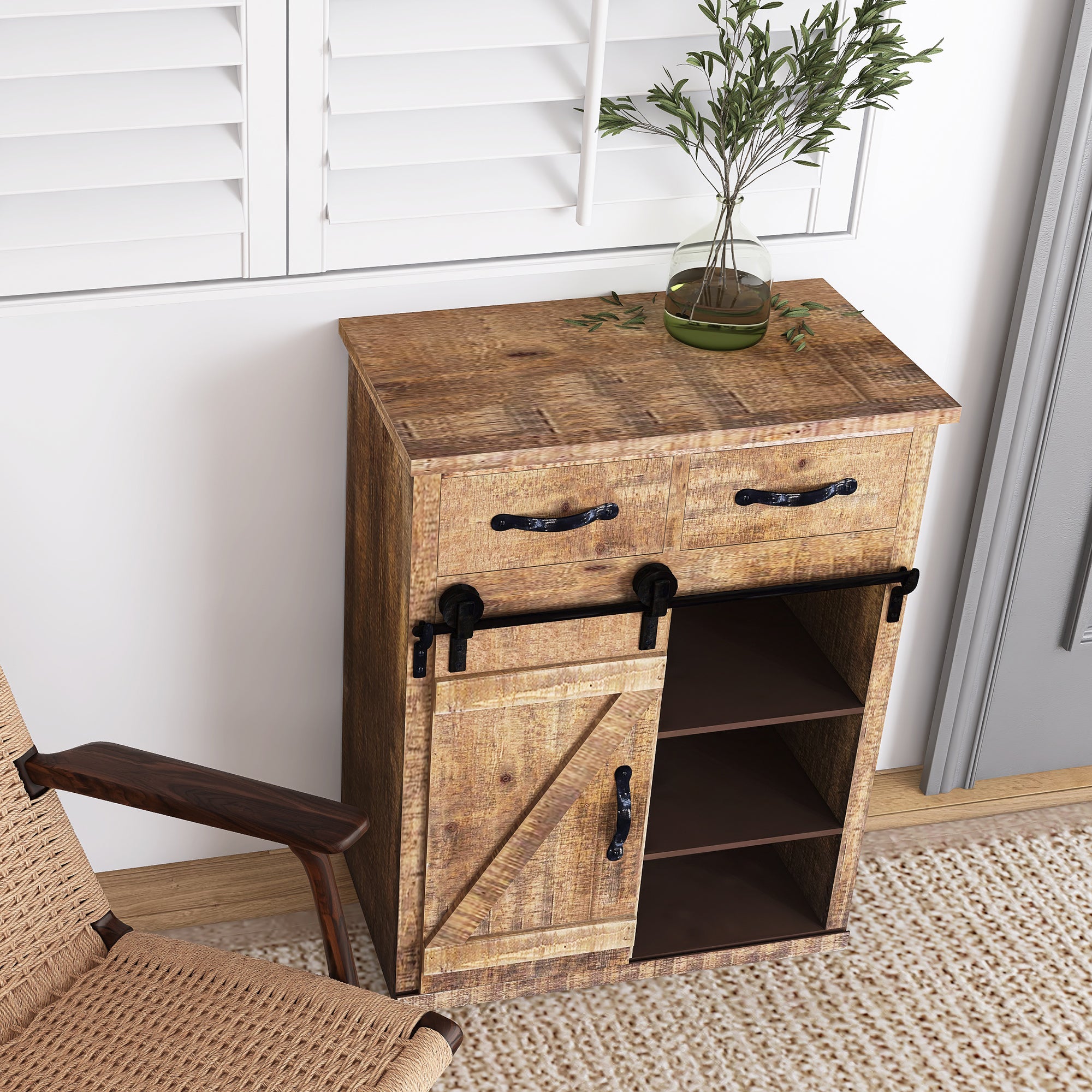 32" Tall 1- Door Accent Cabinet