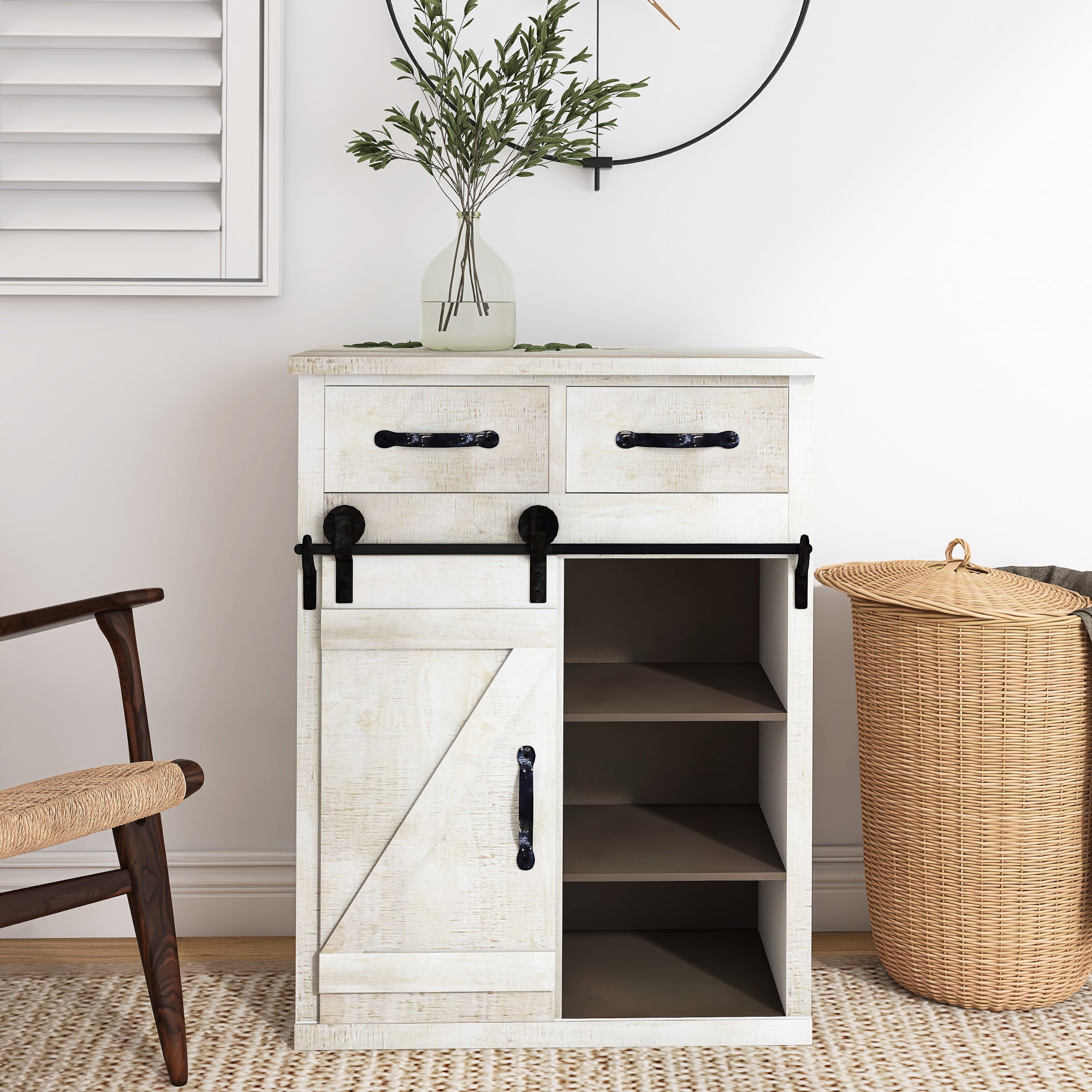 32" Tall 1- Door Accent Cabinet