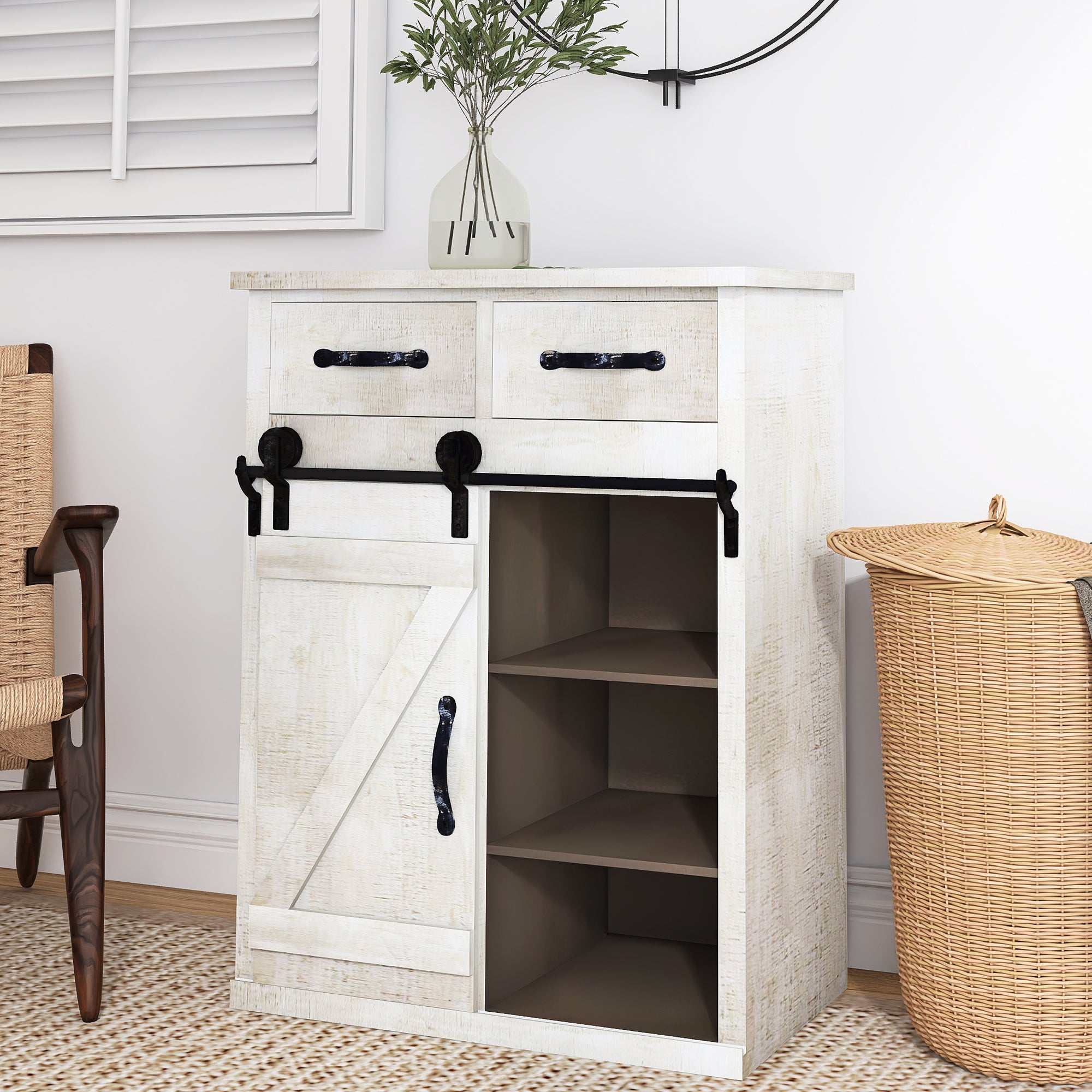 32" Tall 1- Door Accent Cabinet