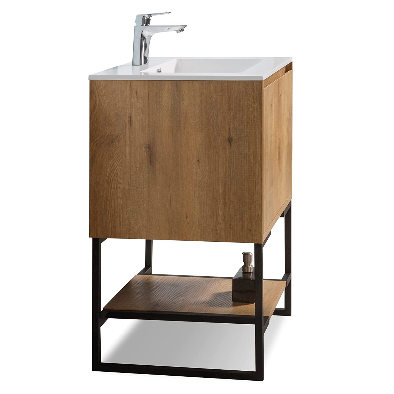 24" Bathroom Vanity Set with Solid Surface Top