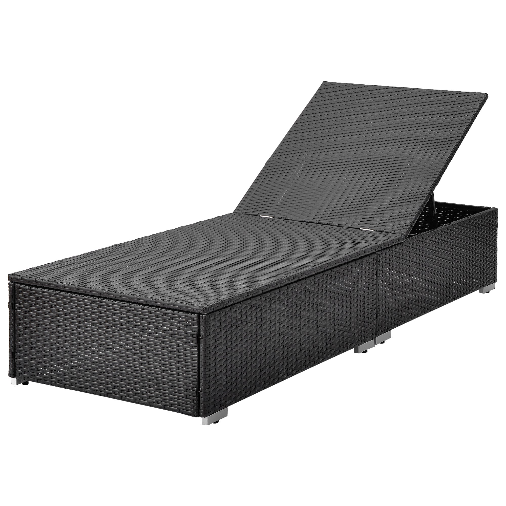 3 Pieces Outdoor Patio Chaise Lounge Set with Coffee Table