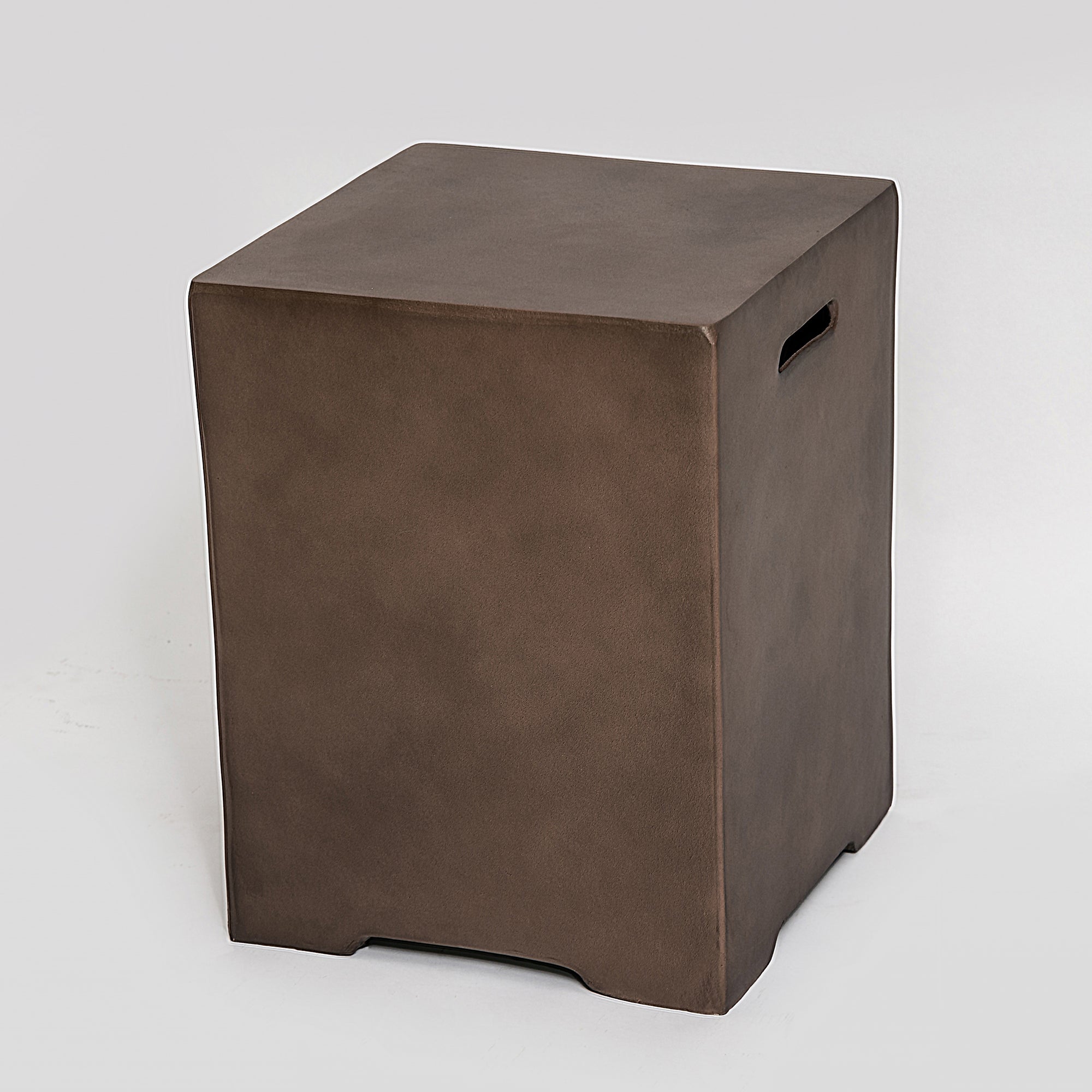 Square Concrete Outdoor Fire Pit Table with Rain Cover