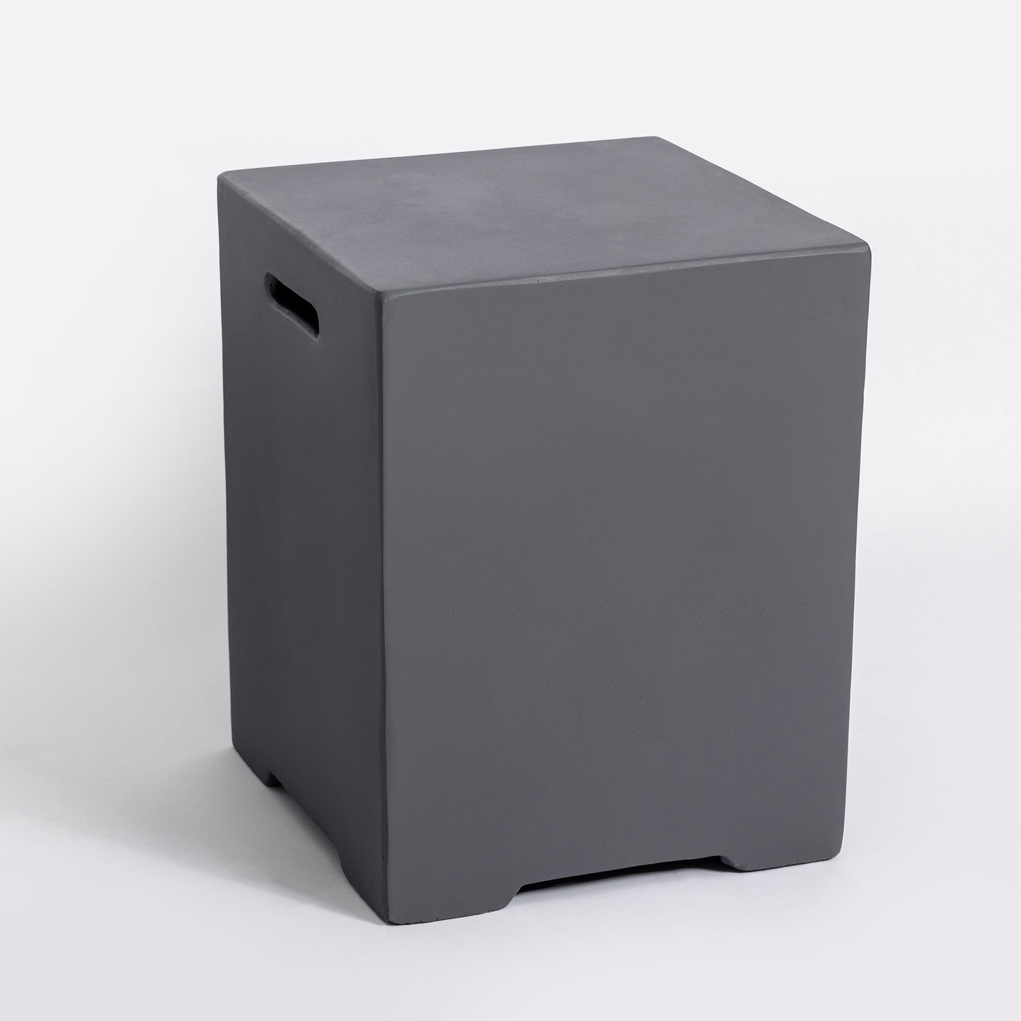 Square Concrete Outdoor Fire Pit Table with Rain Cover