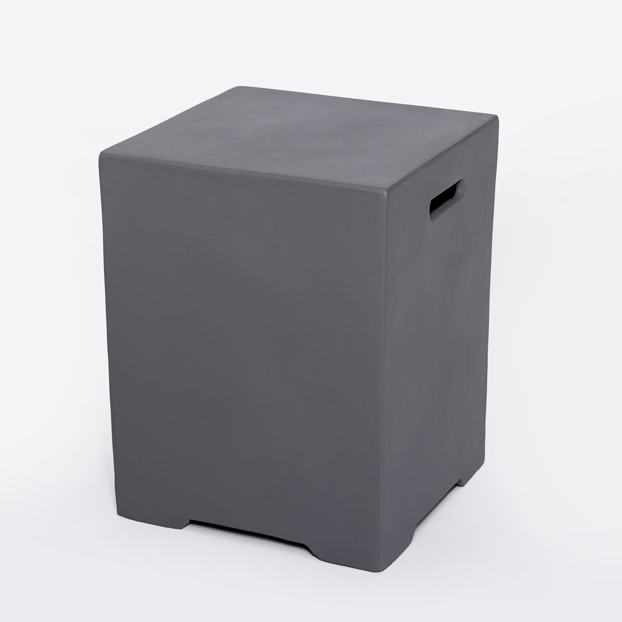 Square Concrete Outdoor Fire Pit Table with Rain Cover