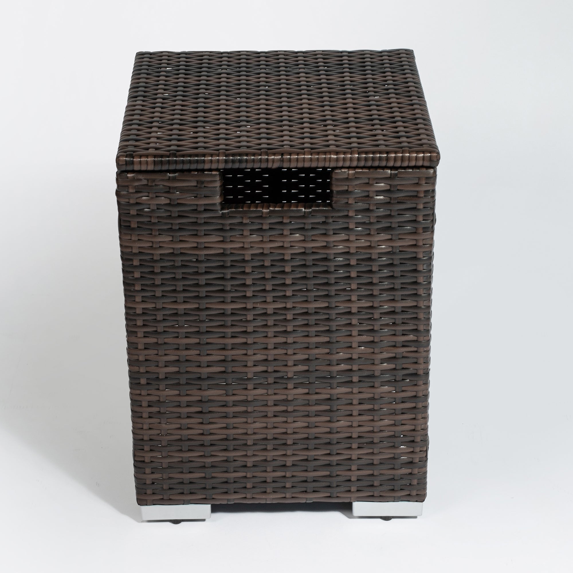 Square Steel Tabletop Outdoor Fire Pit Table with Lid