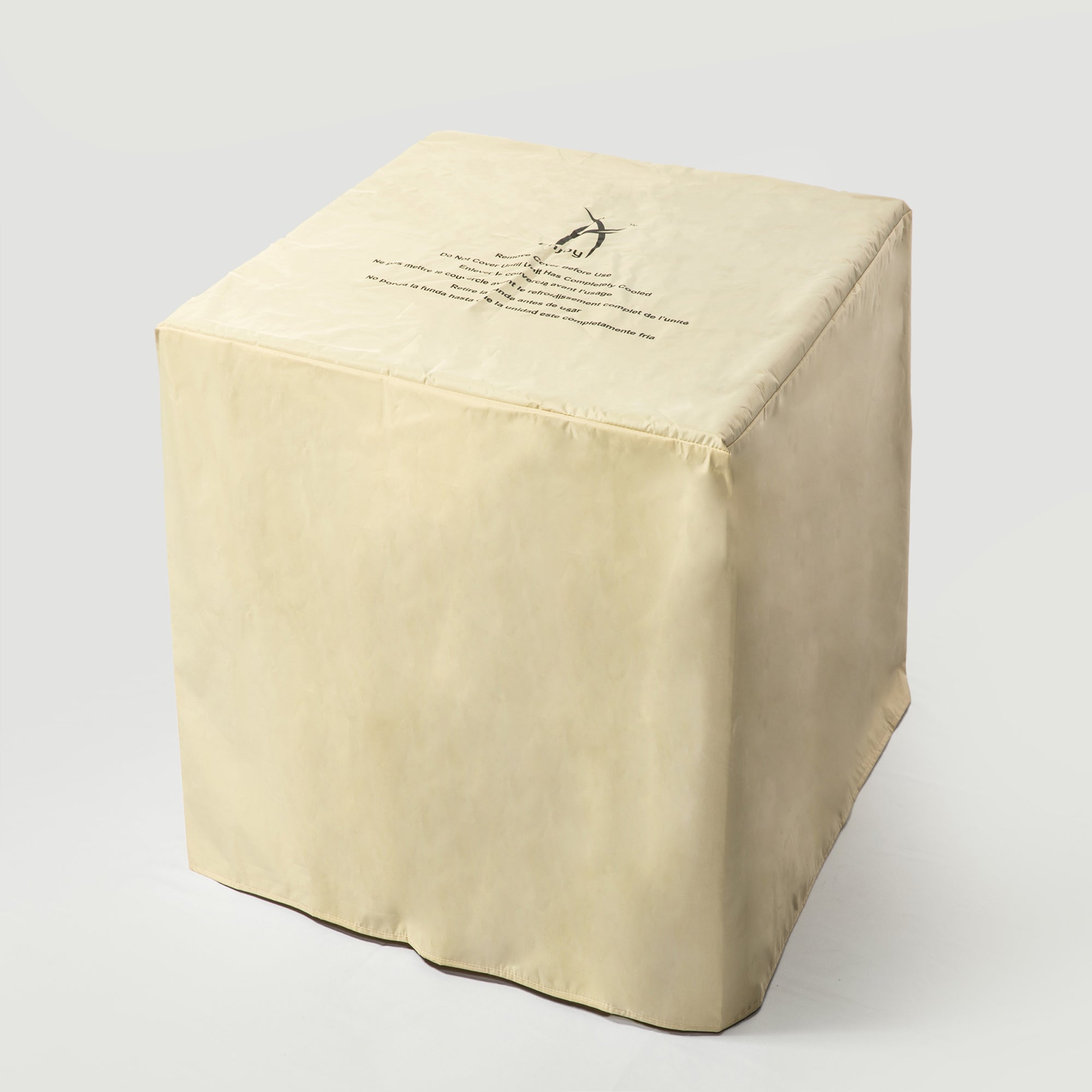Square Concrete Outdoor Fire Pit with Rain Cover