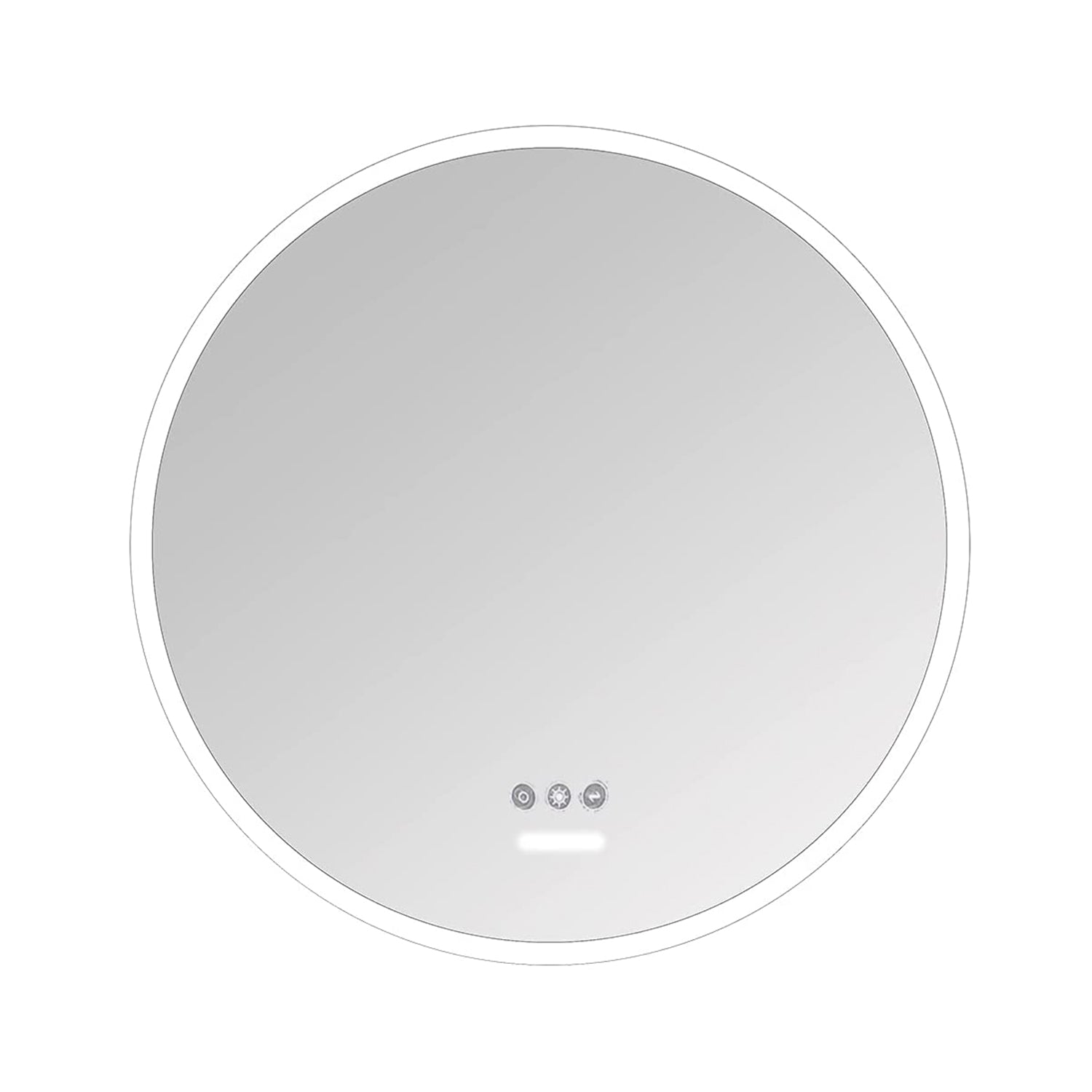 26" Acrylic led round mirror anti fog switch Touch bathroom