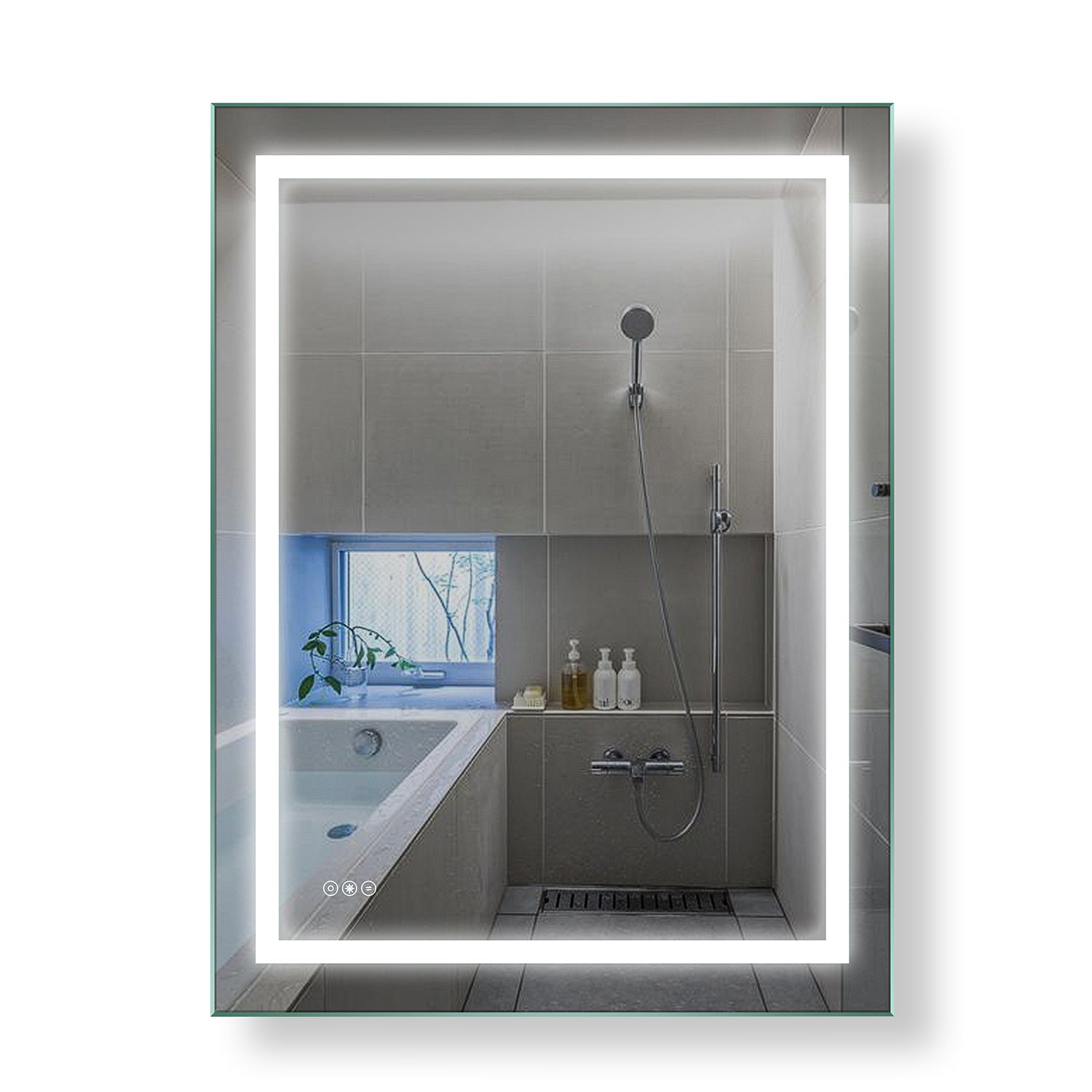 36 x 48 in. LED mirror 3-brightness and 3-colors anti-fog switch touch