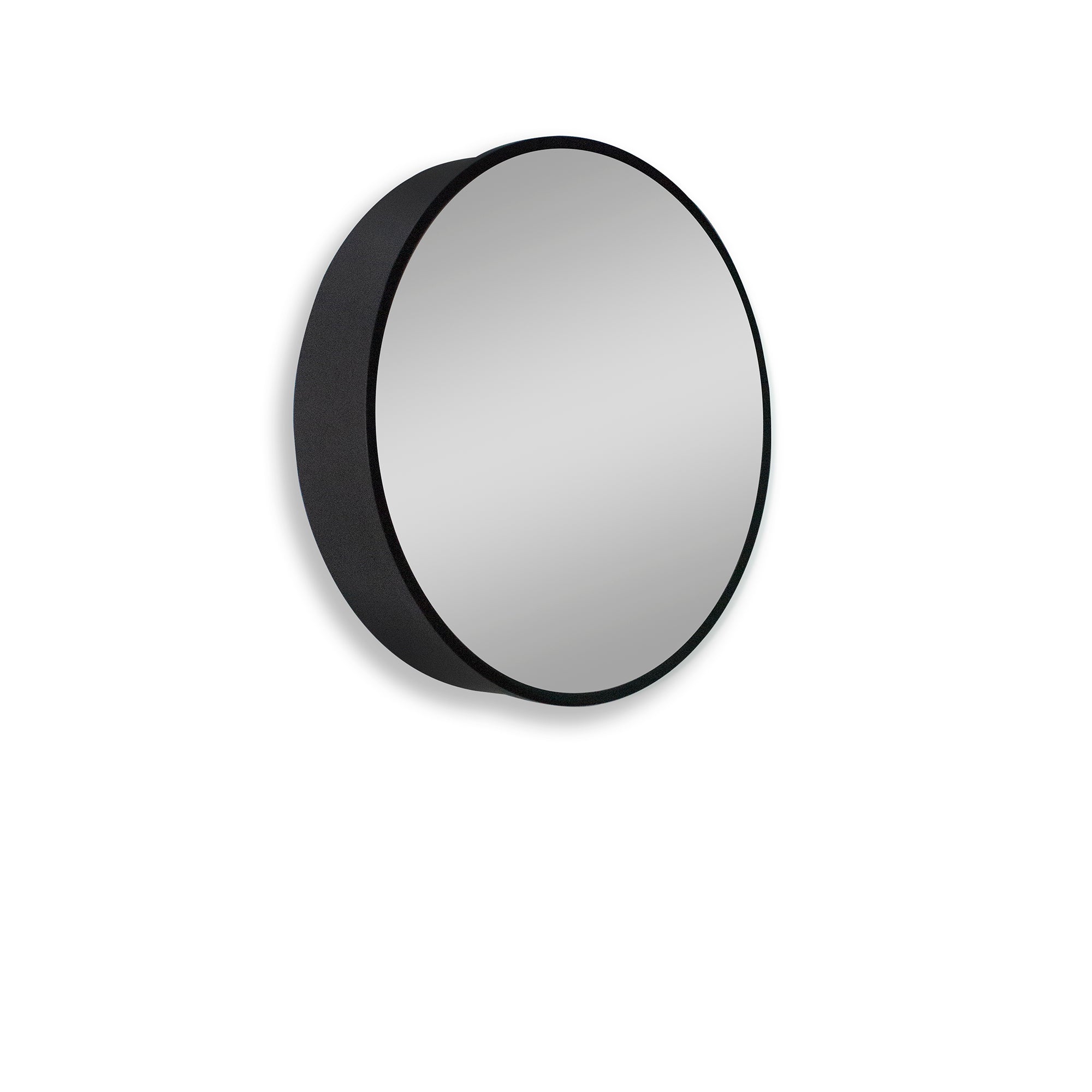 Staykiwi Medicine Cabinet Round 24 x 24 Inch, Wall Mount Bathroom Cabinet with Mirror, Circular Black Metal Framed Bath Storage Cabinet Surface Mounted