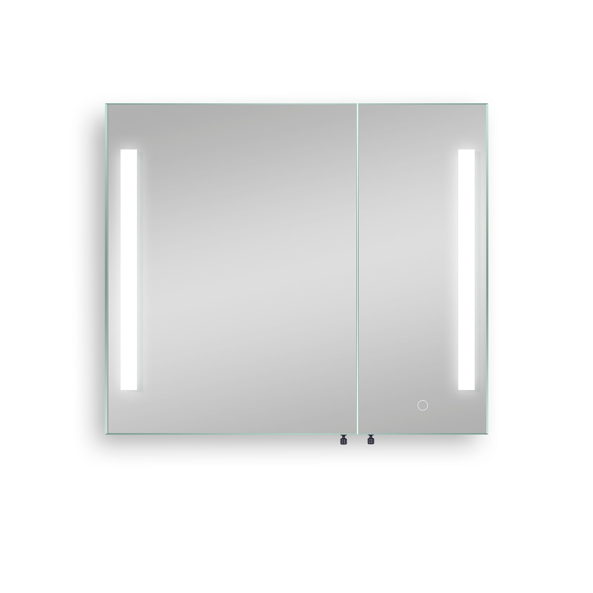 Staykiwi Surface Mount Frameless Mirrored Medicine Cabinet with Shelves and LED Lights