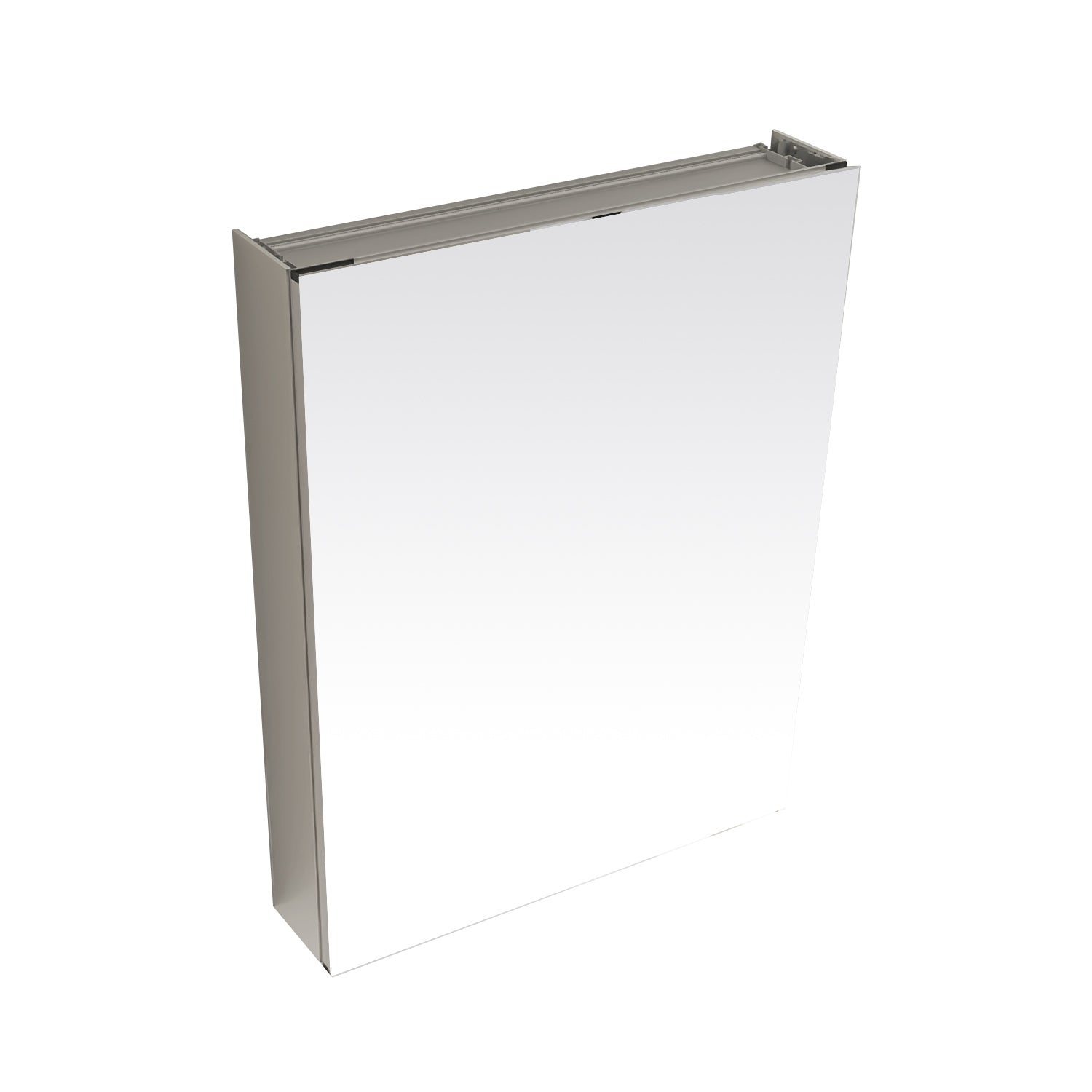 20 x 26 in. Rectangular Silver Aluminum Recessed/Surface Mount Medicine Cabinet with Mirror