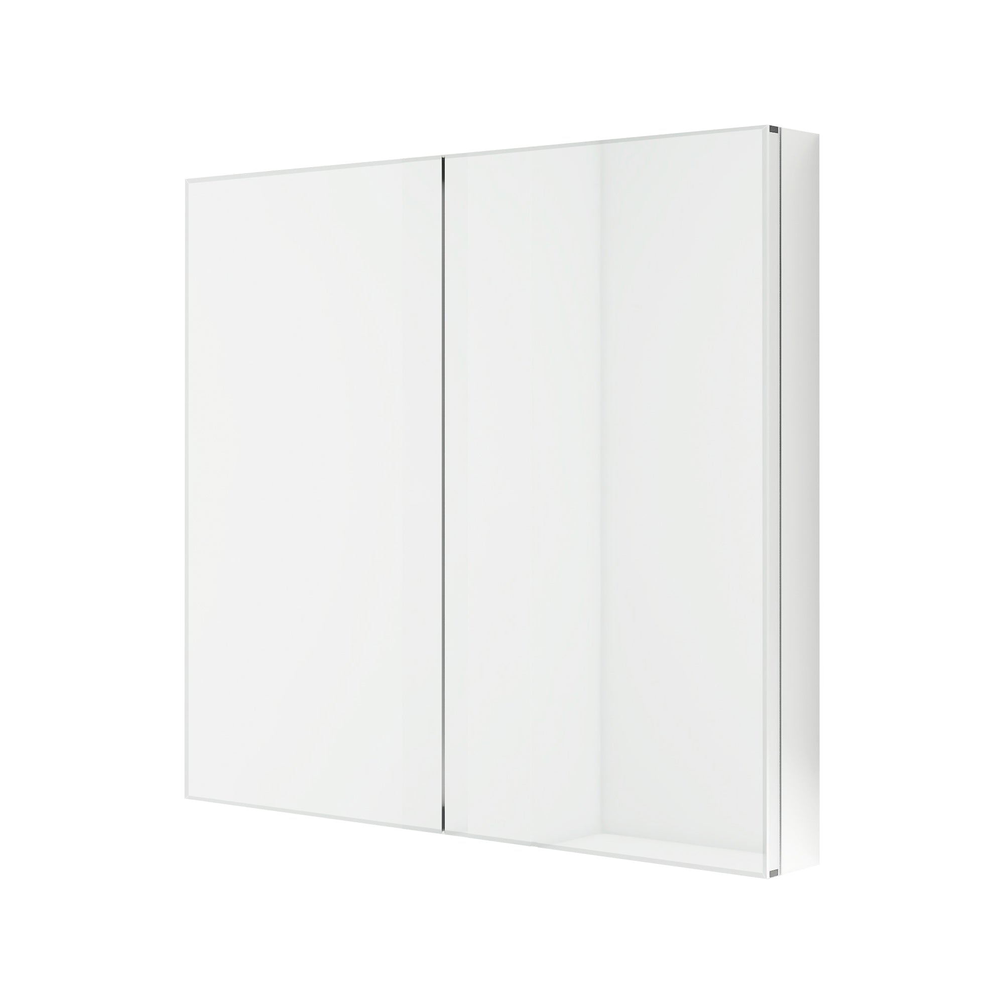 30 x 26 in. Rectangular Silver Aluminum Recessed/Surface Mount Medicine Cabinet with Mirror