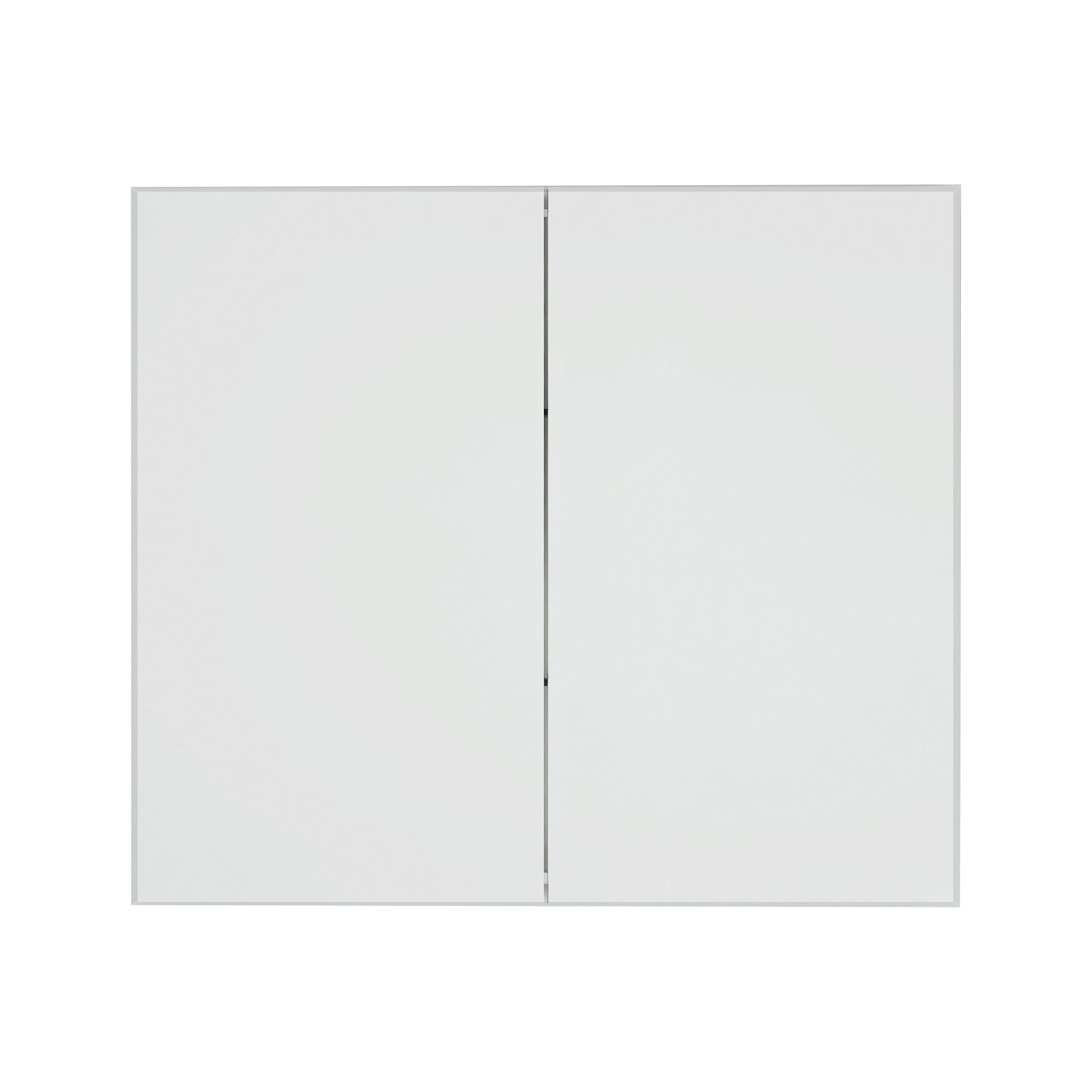 30 x 26 in. Rectangular Silver Aluminum Recessed/Surface Mount Medicine Cabinet with Mirror