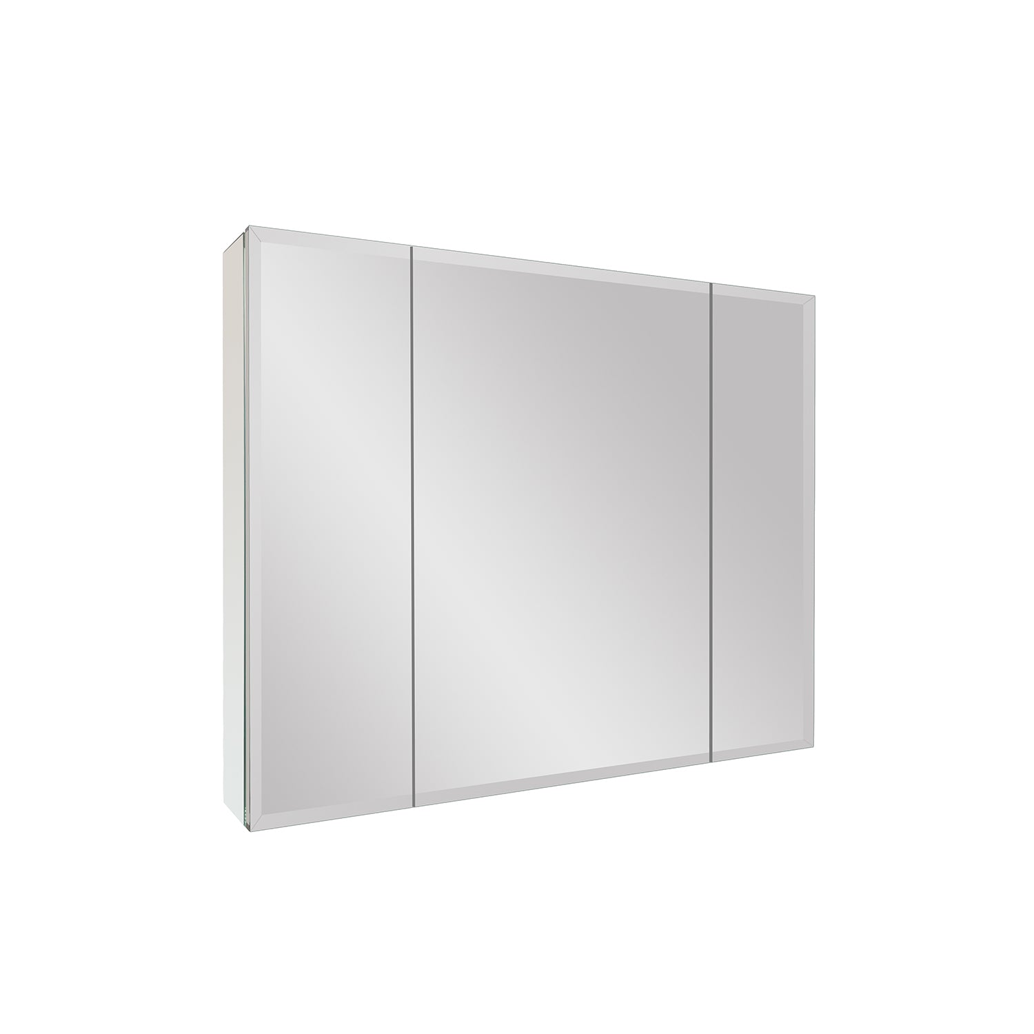 36 x 26 in. Rectangular Silver Aluminum Recessed/Surface Mount Medicine Cabinet with Mirror
