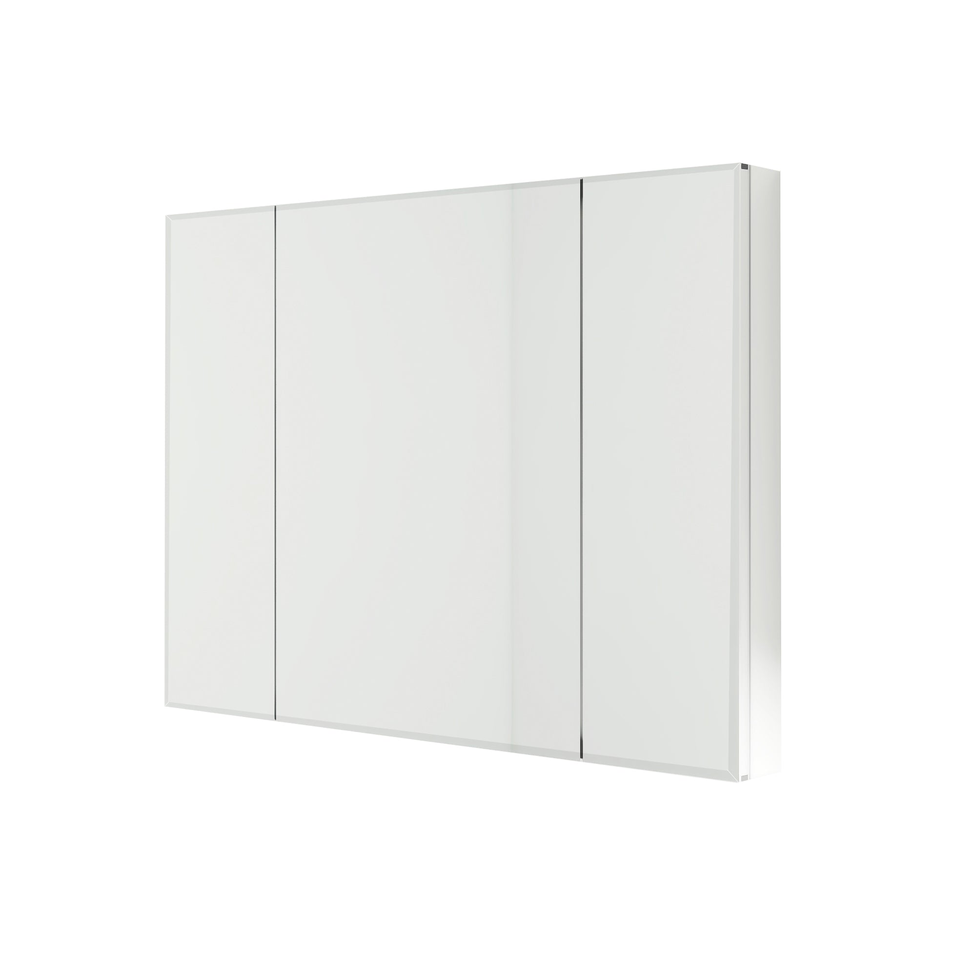 36 x 26 in. Rectangular Silver Aluminum Recessed/Surface Mount Medicine Cabinet with Mirror