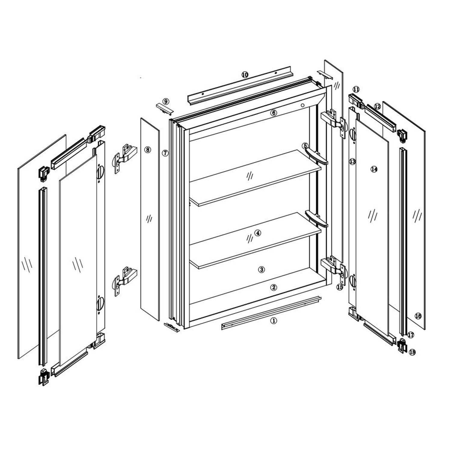 Staykiwi 24 x 30 in. Rectangular Silver Aluminum Recessed/Surface Mount Medicine Cabinet with Mirror