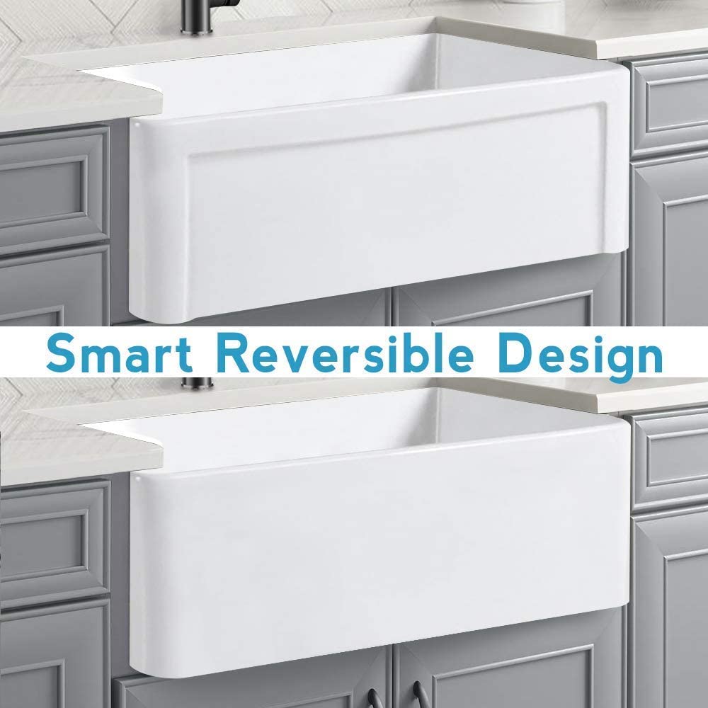 30 inch Farmhouse Fireclay Single Bowl Kitchen Sink