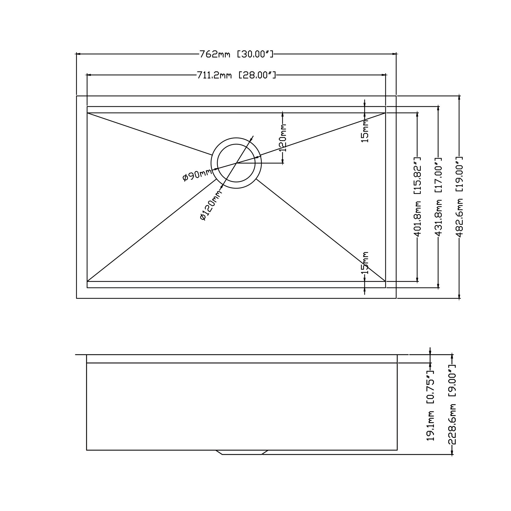 Undermount Single Bowl Stainless Steel Kitchen Sink