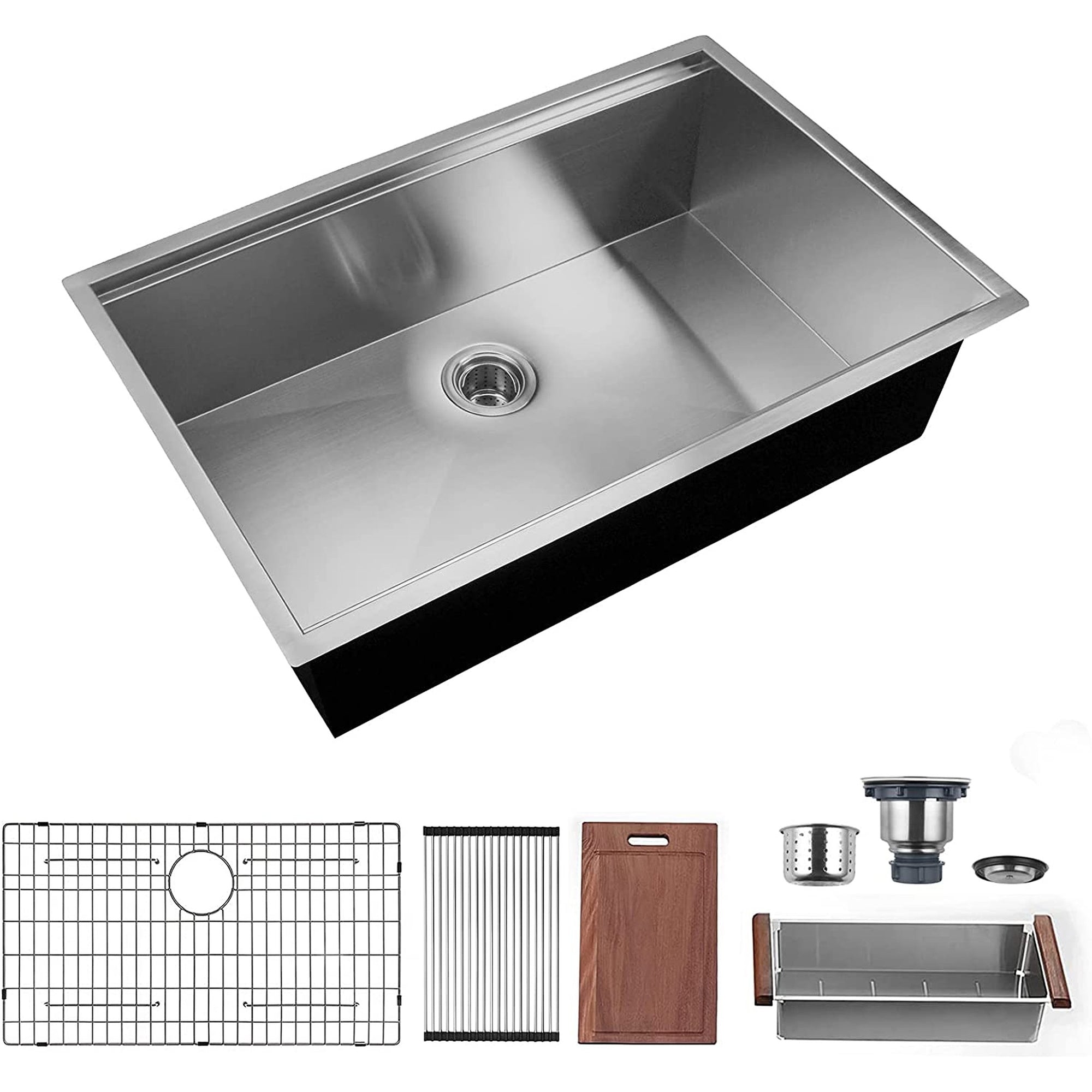 Undermount Single Bowl Stainless Steel Kitchen Sink