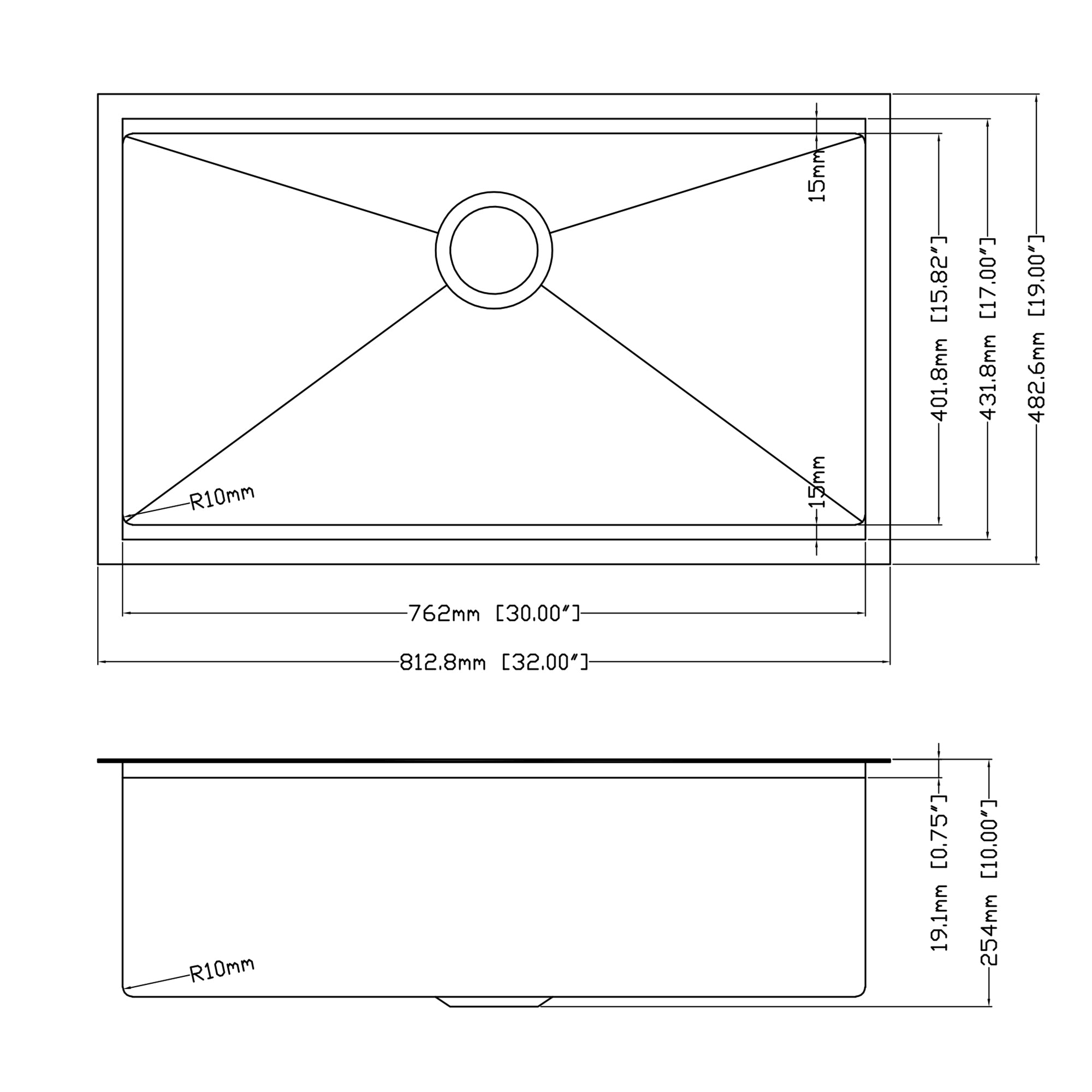 Undermount Single Bowl Stainless Steel Kitchen Sink