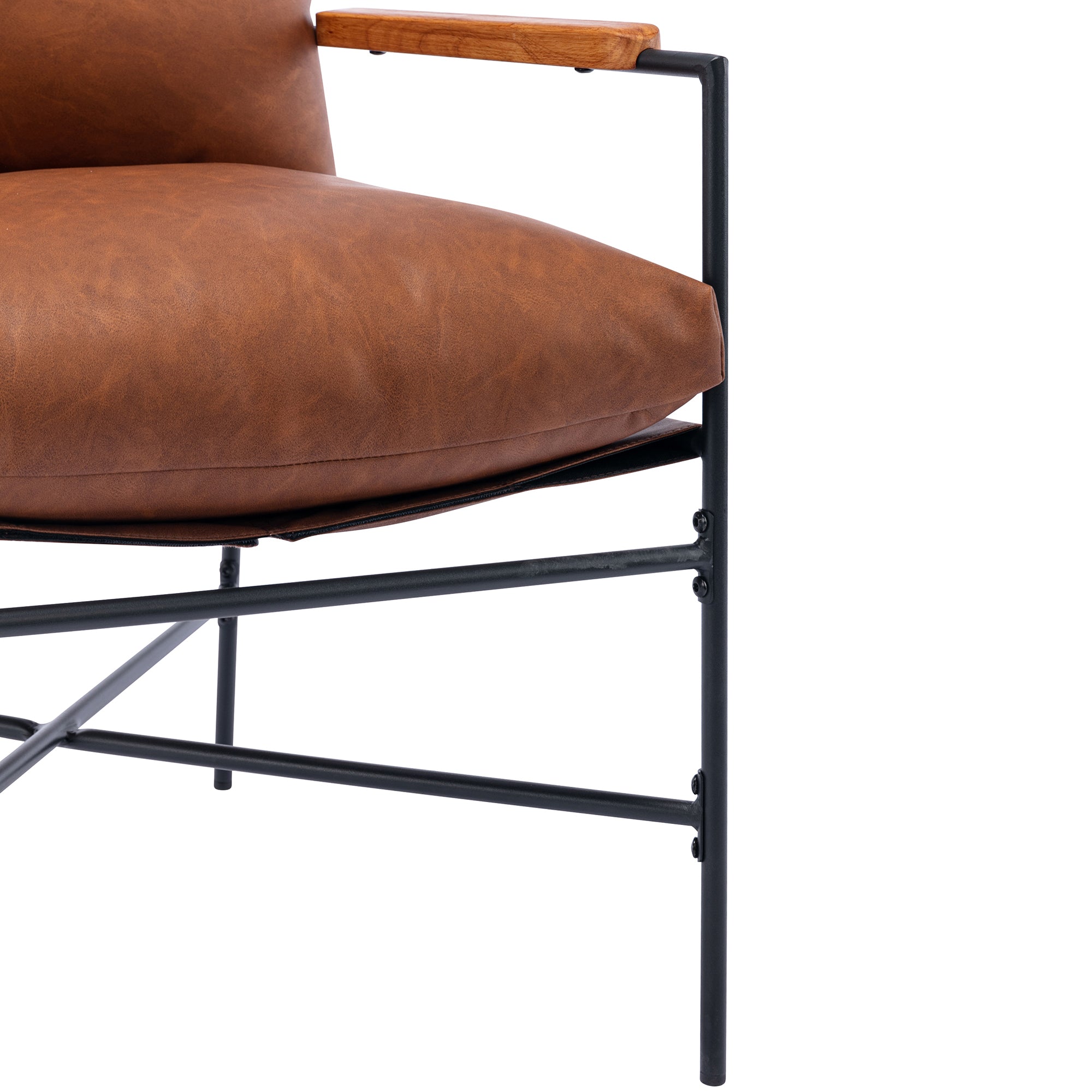 24" Wide Faux Leather Armchair