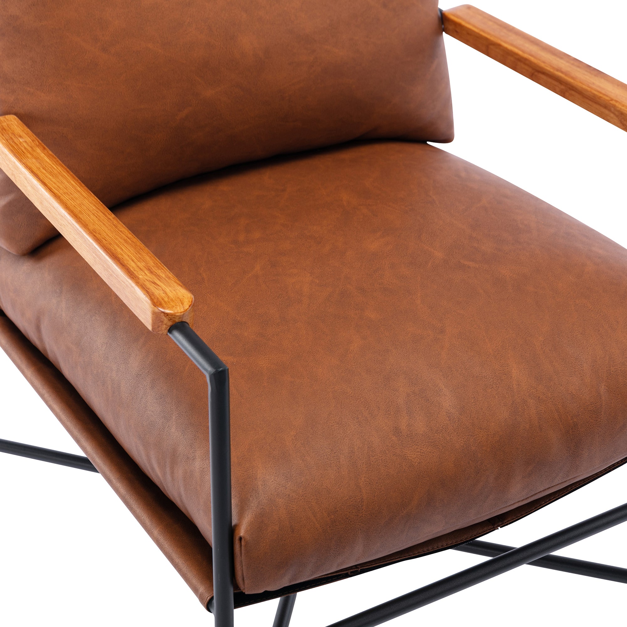 24" Wide Faux Leather Armchair