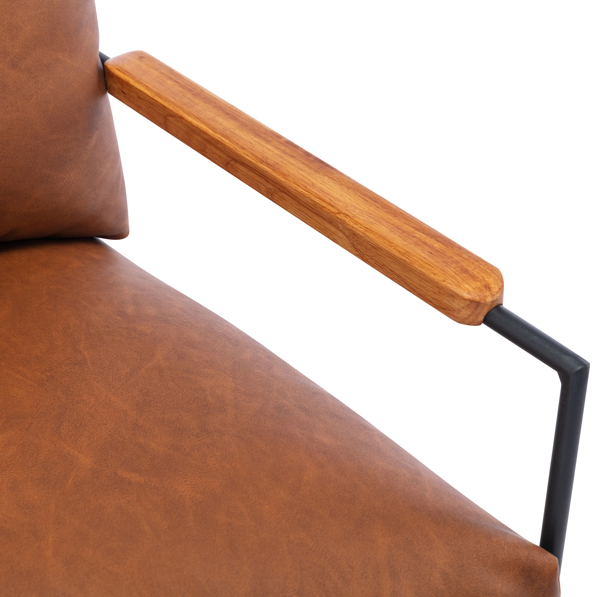 24" Wide Faux Leather Armchair