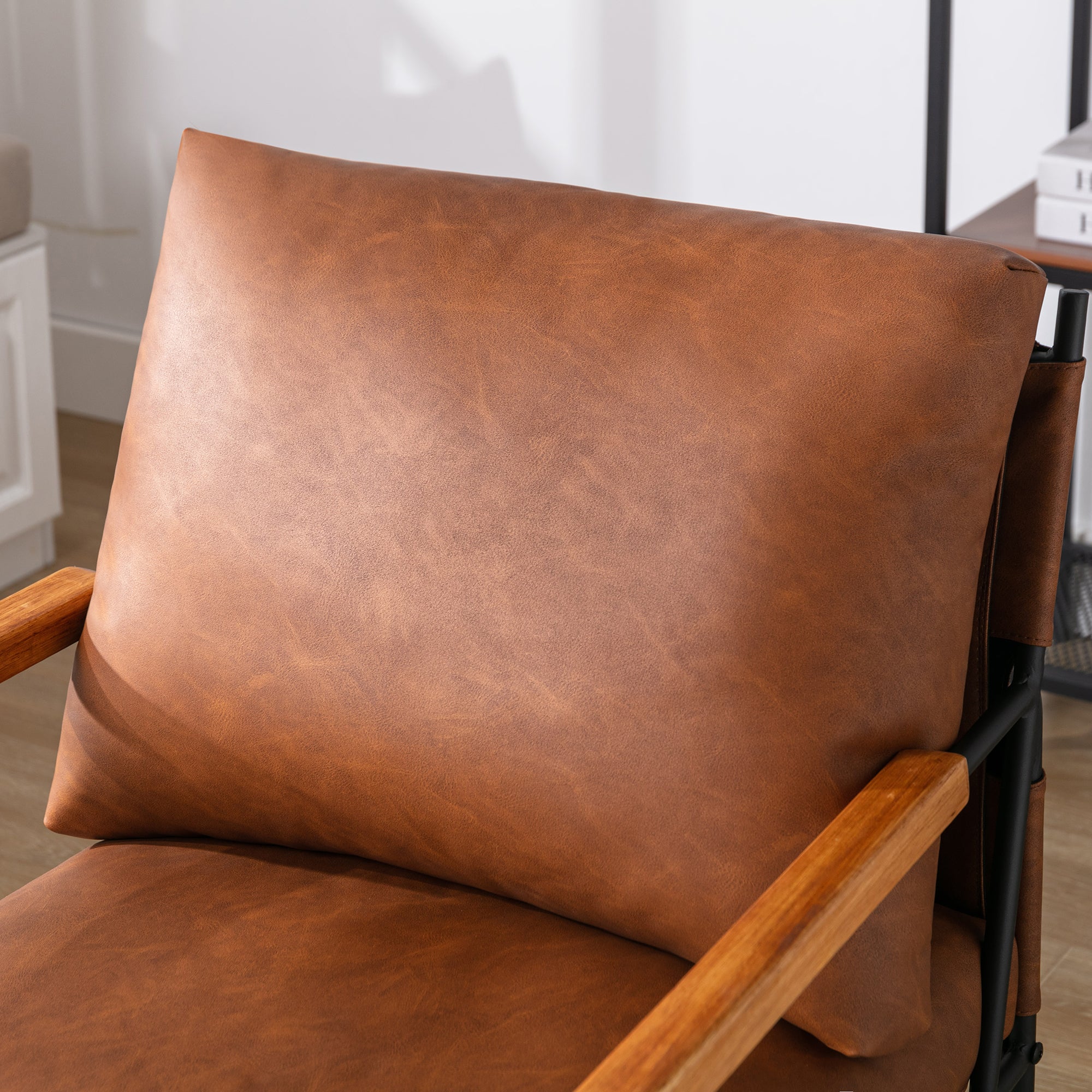 24" Wide Faux Leather Armchair