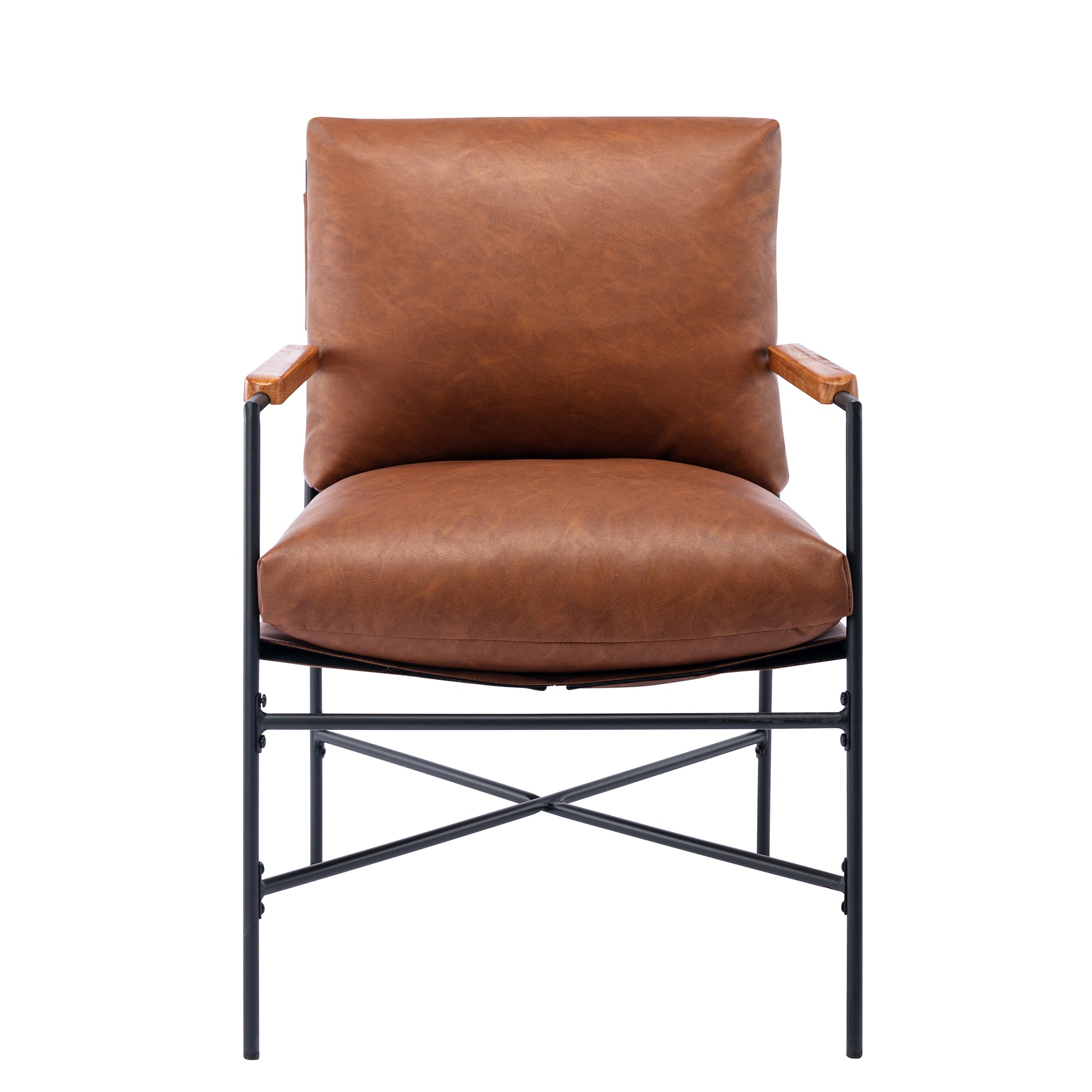 24" Wide Faux Leather Armchair
