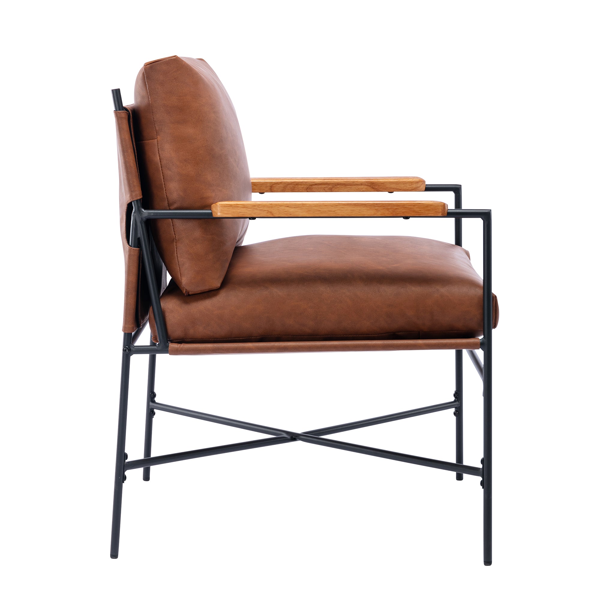 24" Wide Faux Leather Armchair