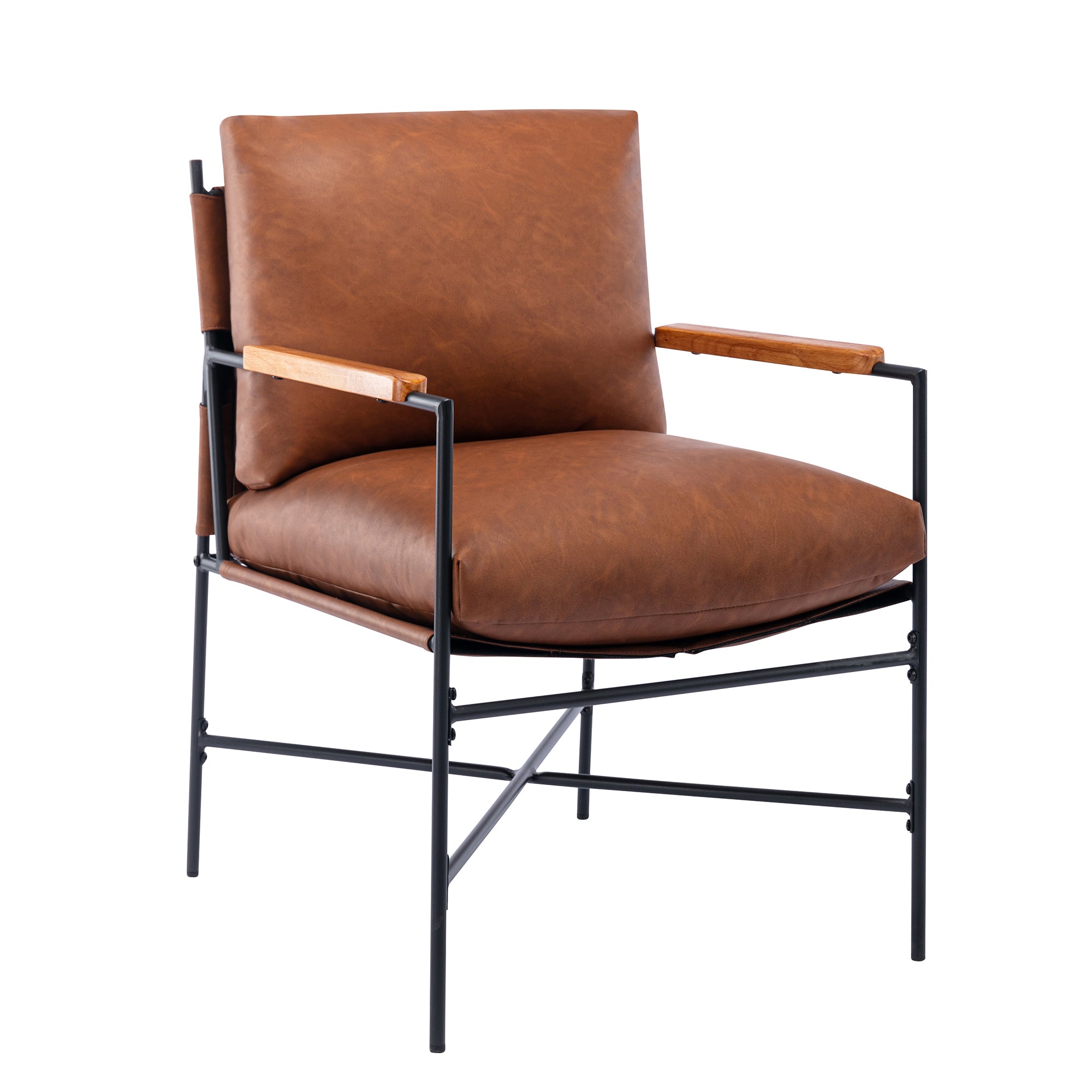 24" Wide Faux Leather Armchair