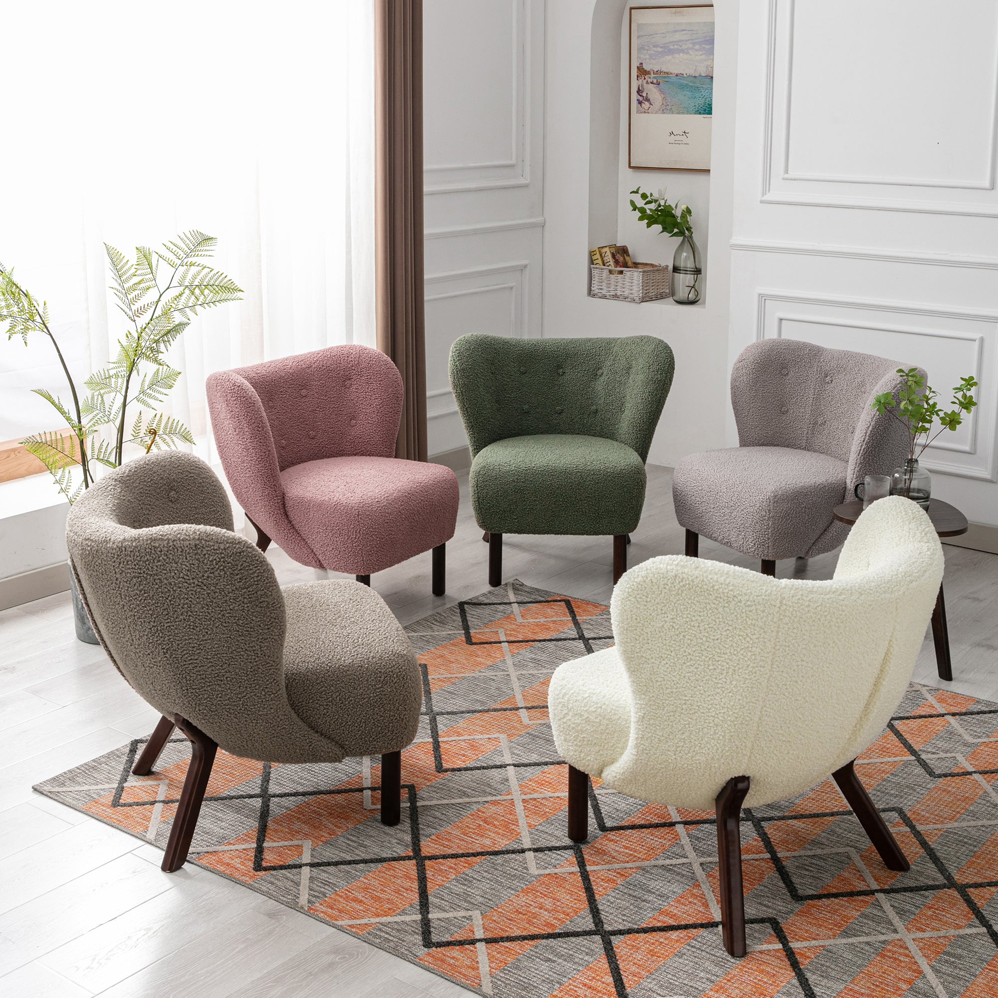 30" Wide Tufted Polyester Side Chair