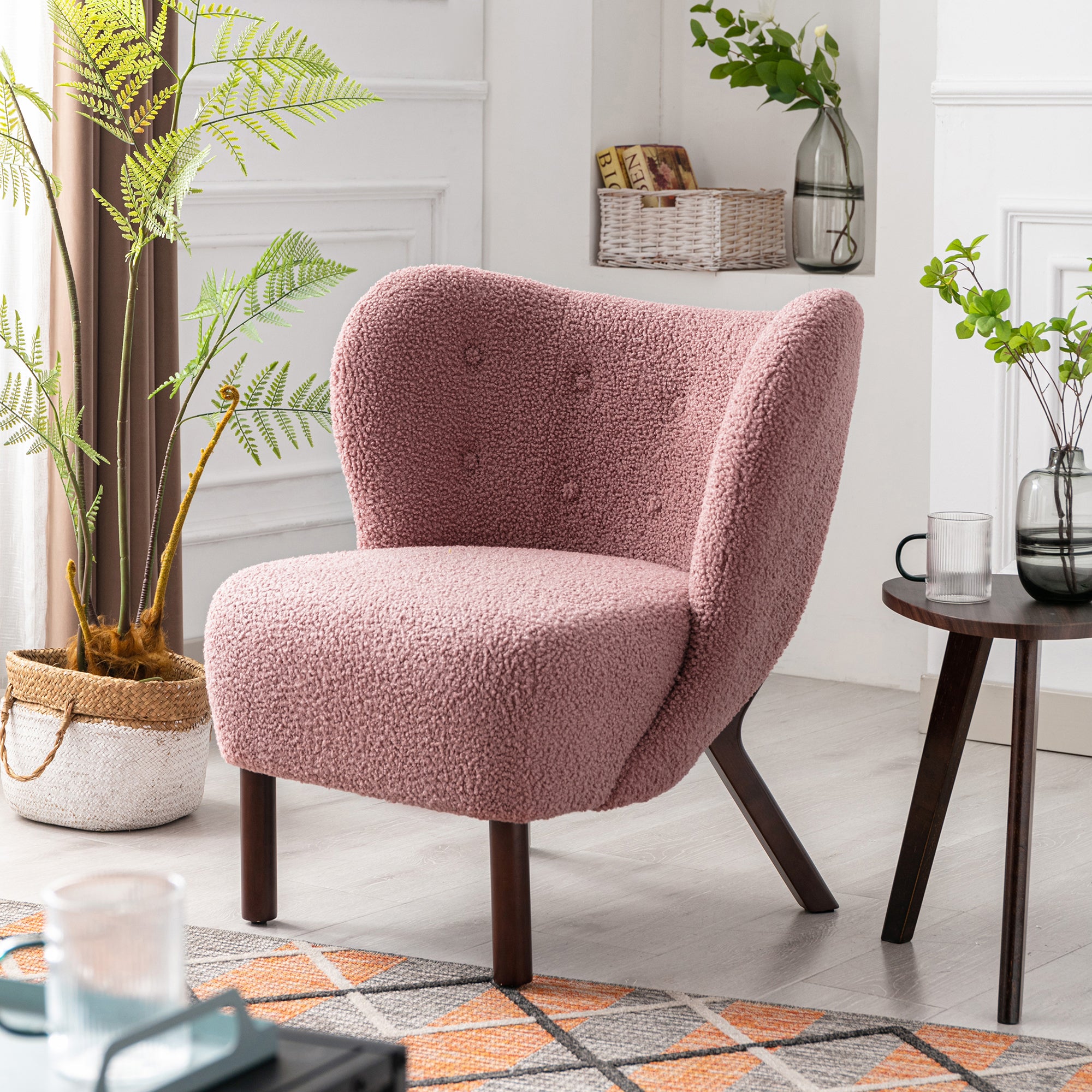 30" Wide Tufted Polyester Side Chair