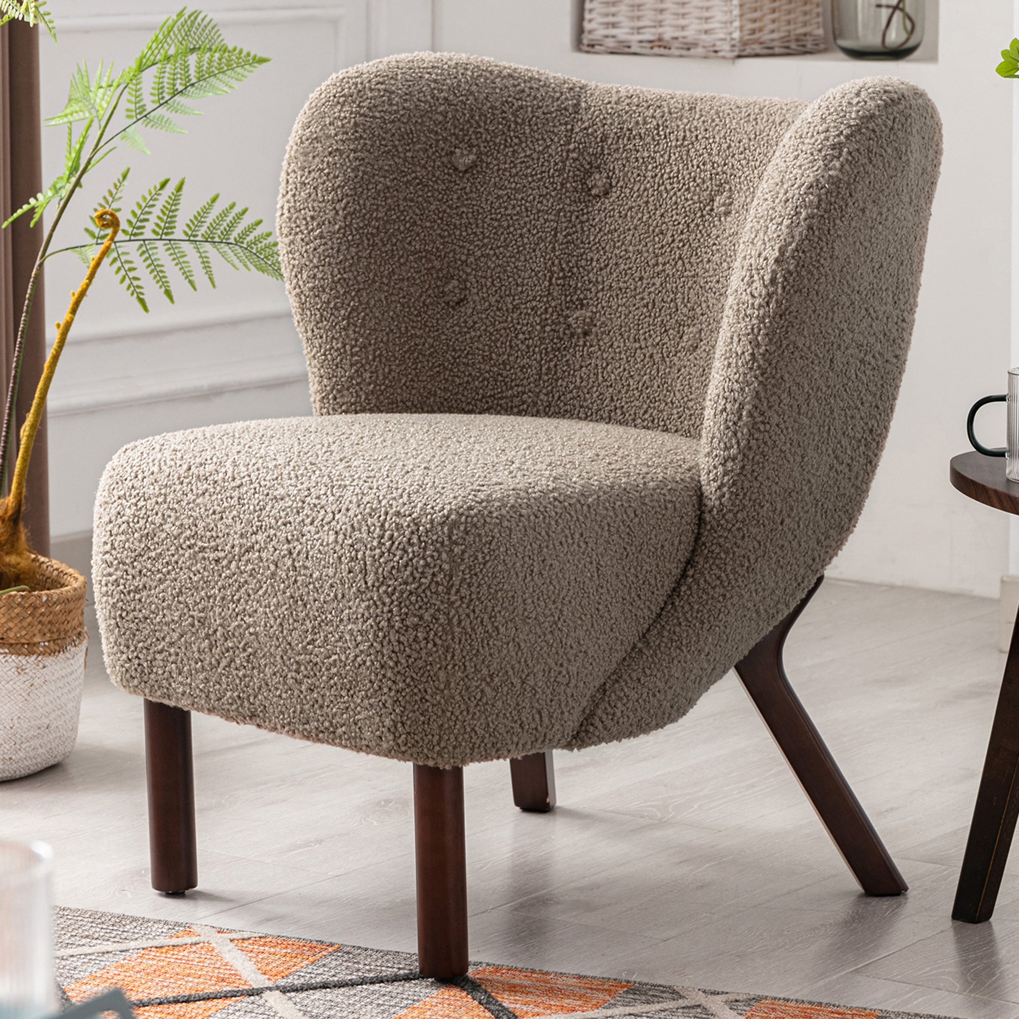 30" Wide Tufted Polyester Side Chair