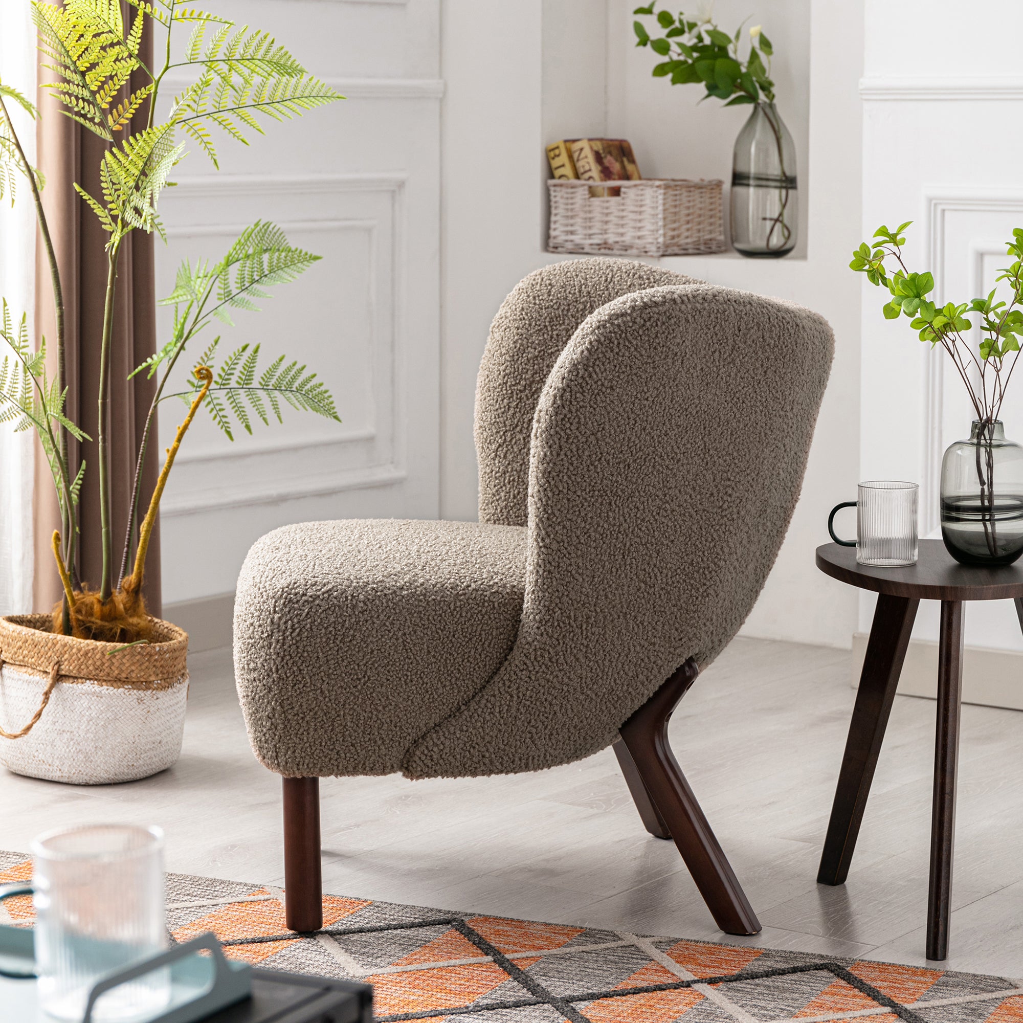 30" Wide Tufted Polyester Side Chair