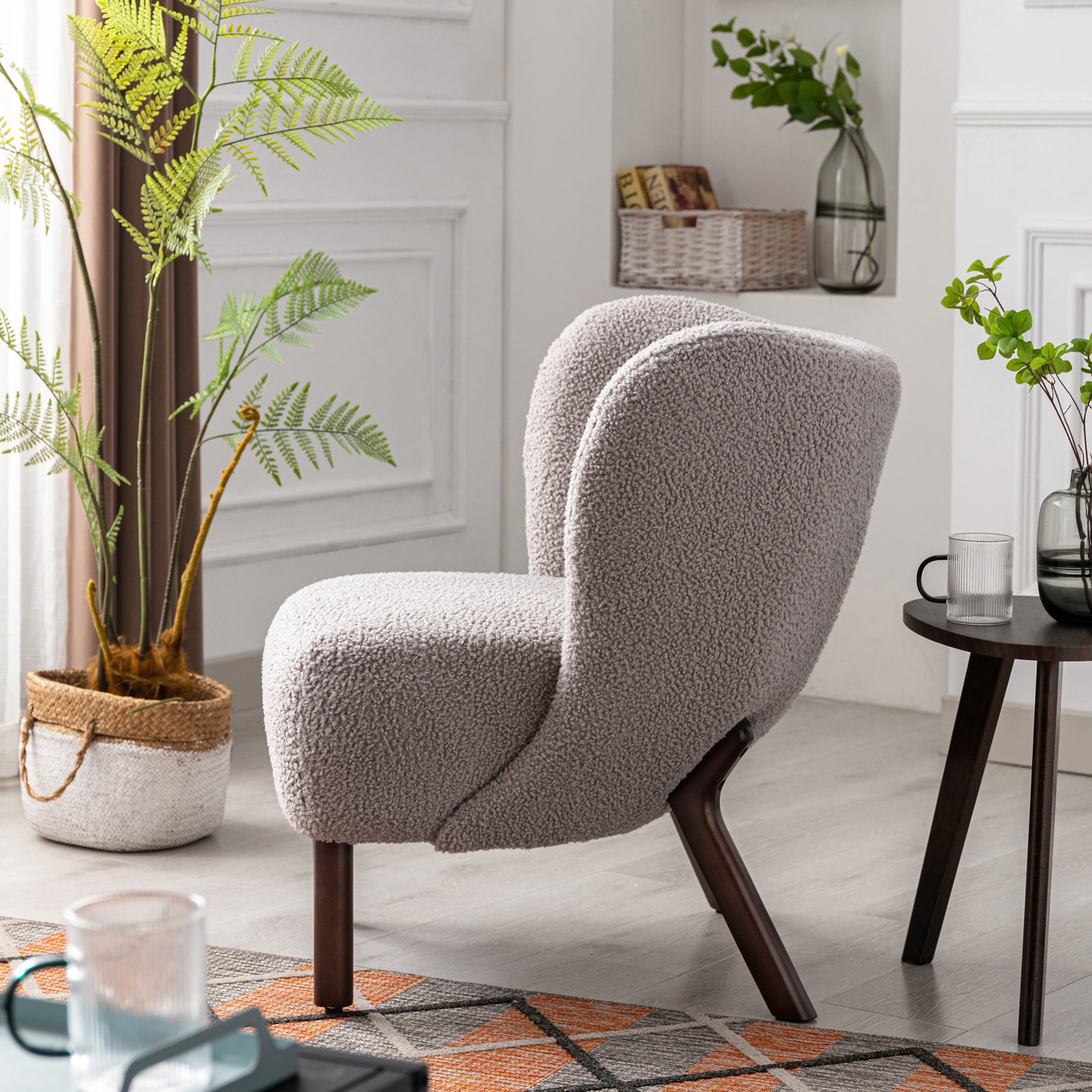 30" Wide Tufted Polyester Side Chair