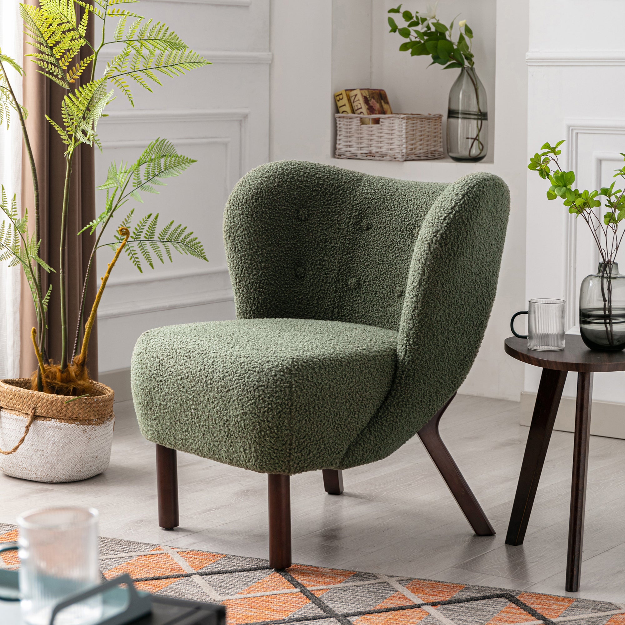 30" Wide Tufted Polyester Side Chair