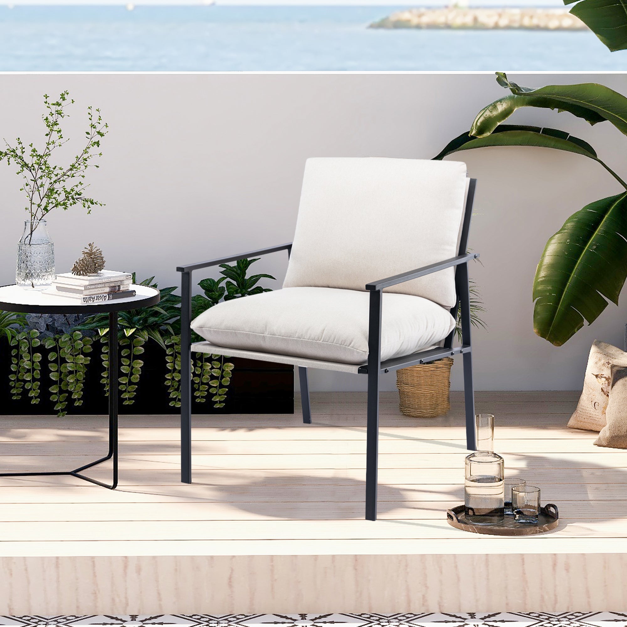 24" Wide Faux Leather Armchair